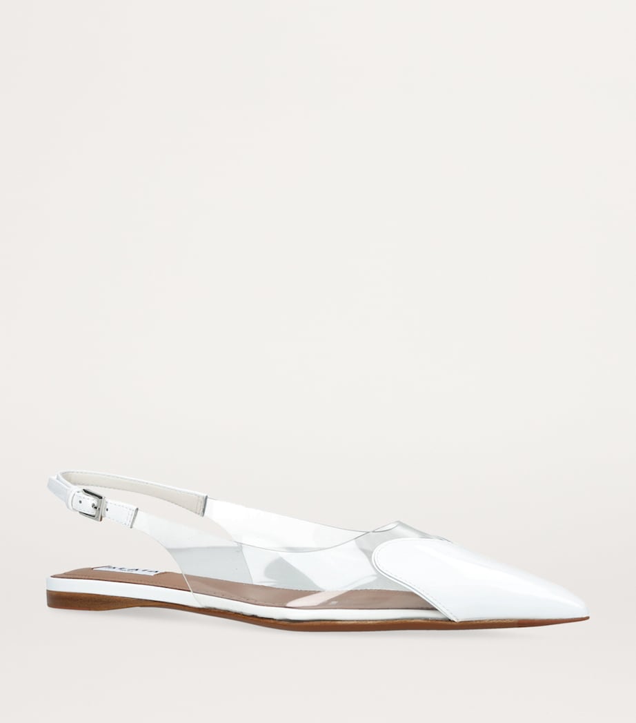 Le Coeur Slingback Flats WHITE Image 3