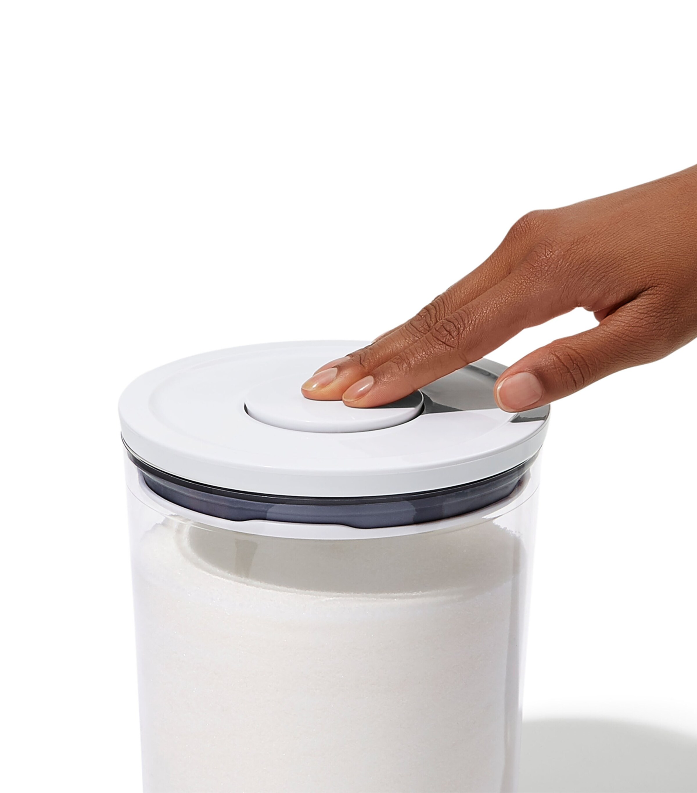 Set of 3 POP Canisters CLEAR/WHITE Image 3