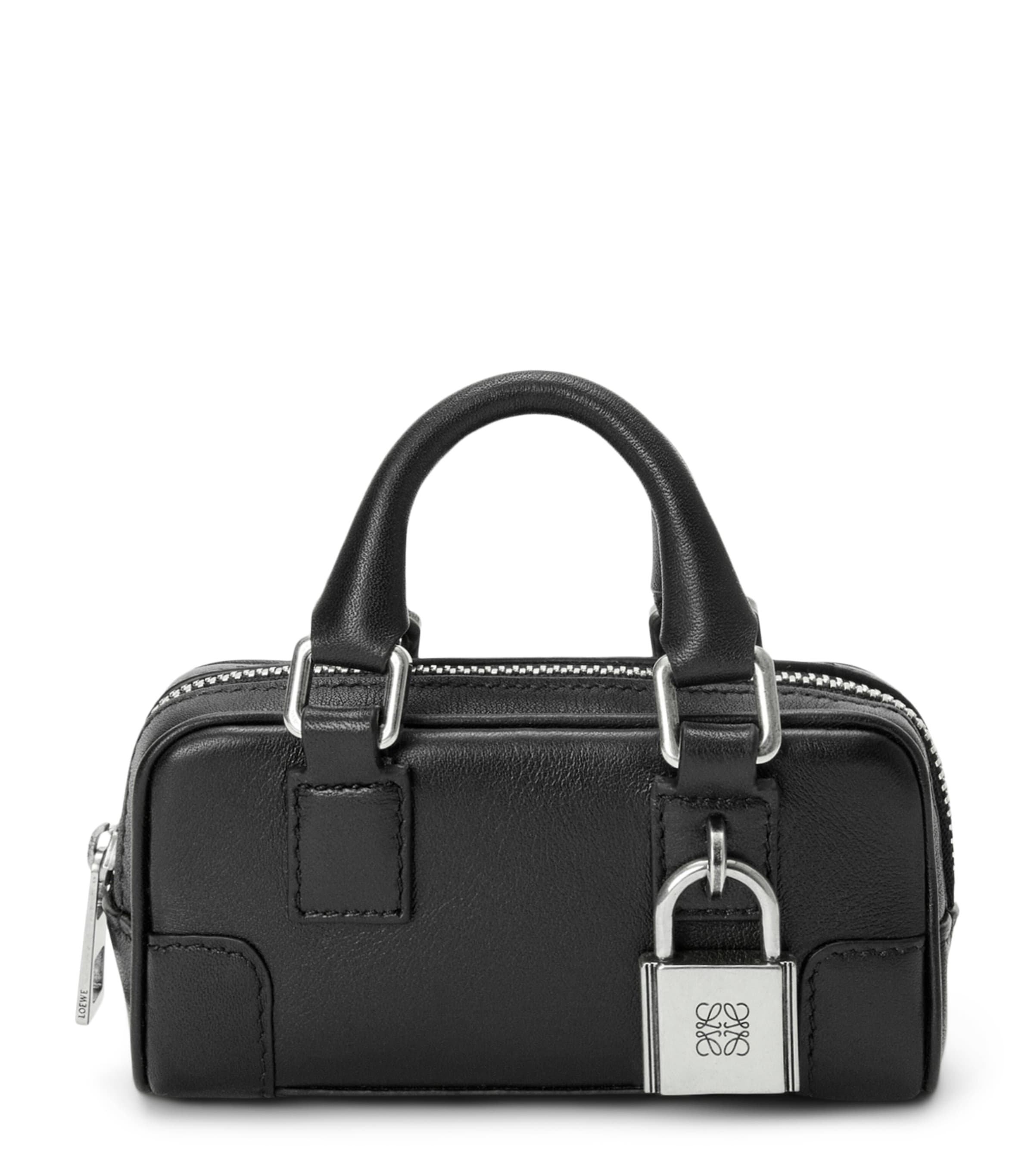 Mini Leather Amazona Nano Top-Handle Bag BLACK Image 1