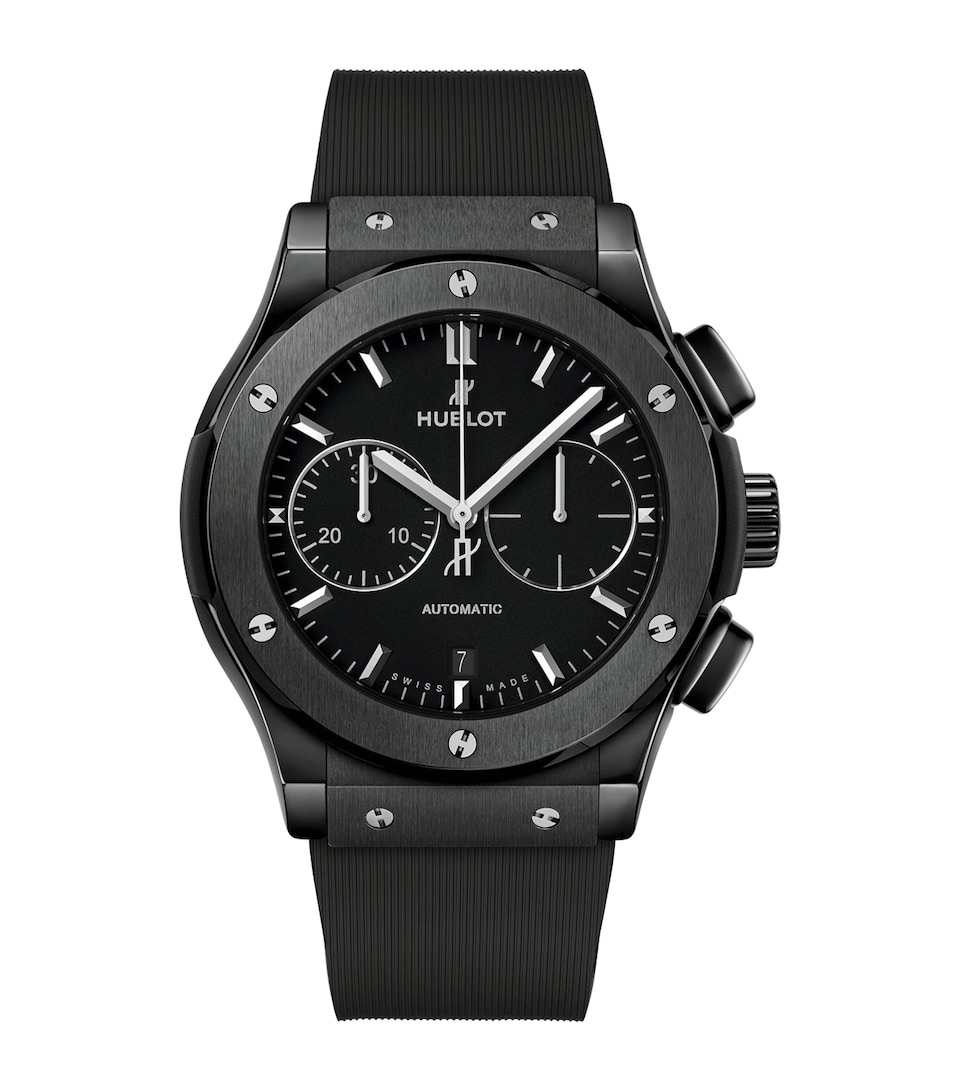 Hublot Ceramic Classic Fusion Chronograph Black Magic Watch 45mm Black