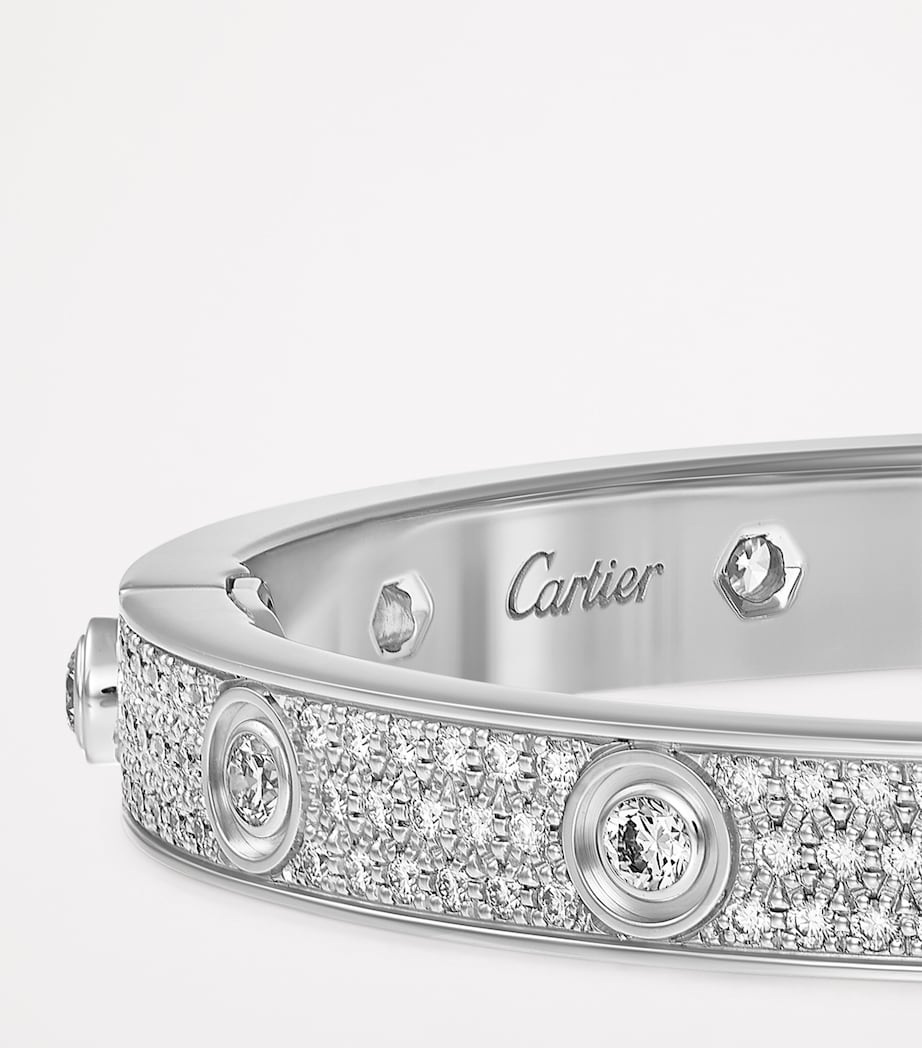 White Gold and Diamond LOVE Bracelet WHITE GOLD Image 4