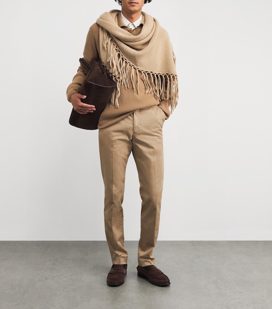 Stretch-Cotton Eaton Chinos MODERN KHAKI Image 2