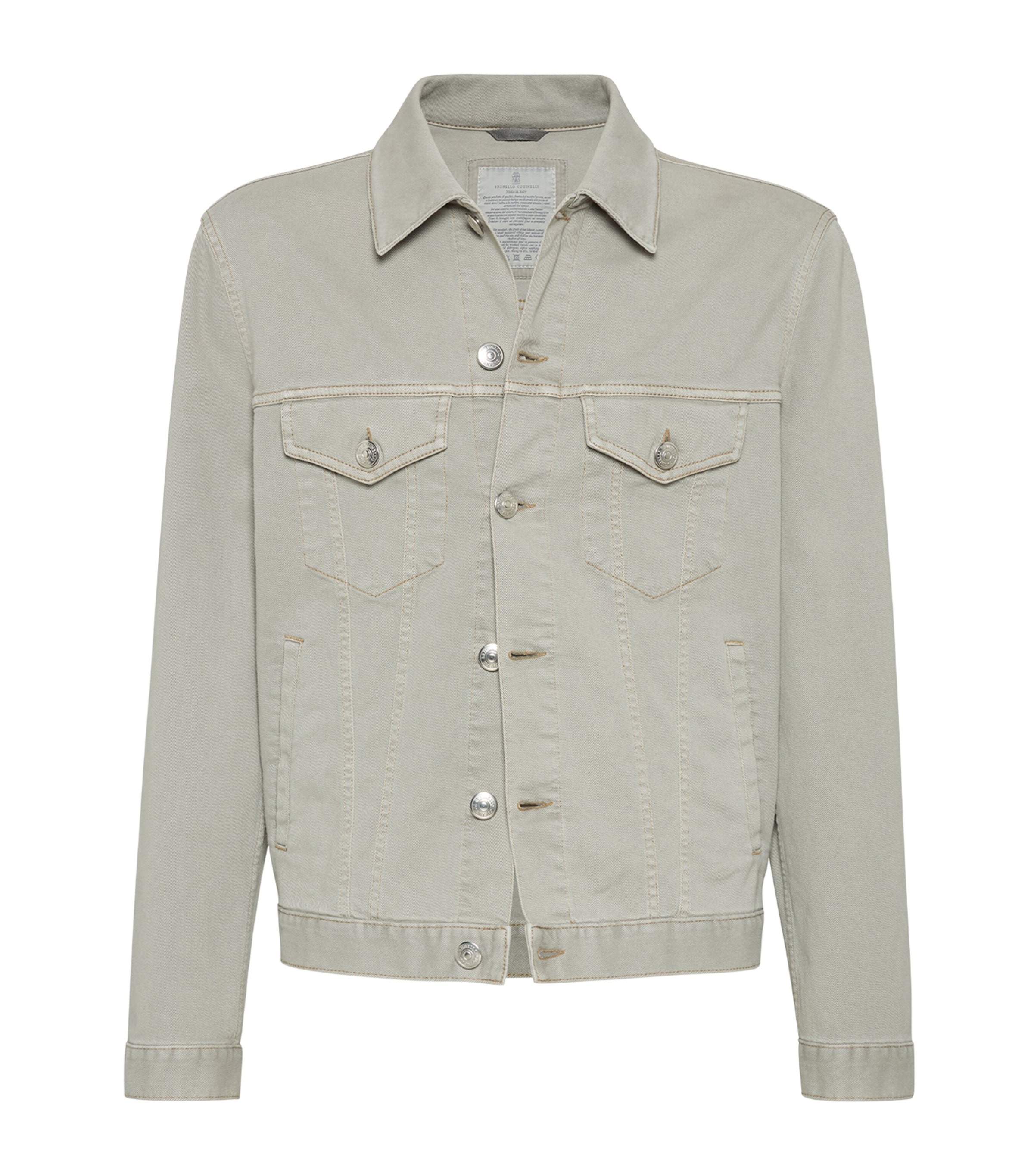 Brunello Cucinelli Essential Denim Jacket In Brown