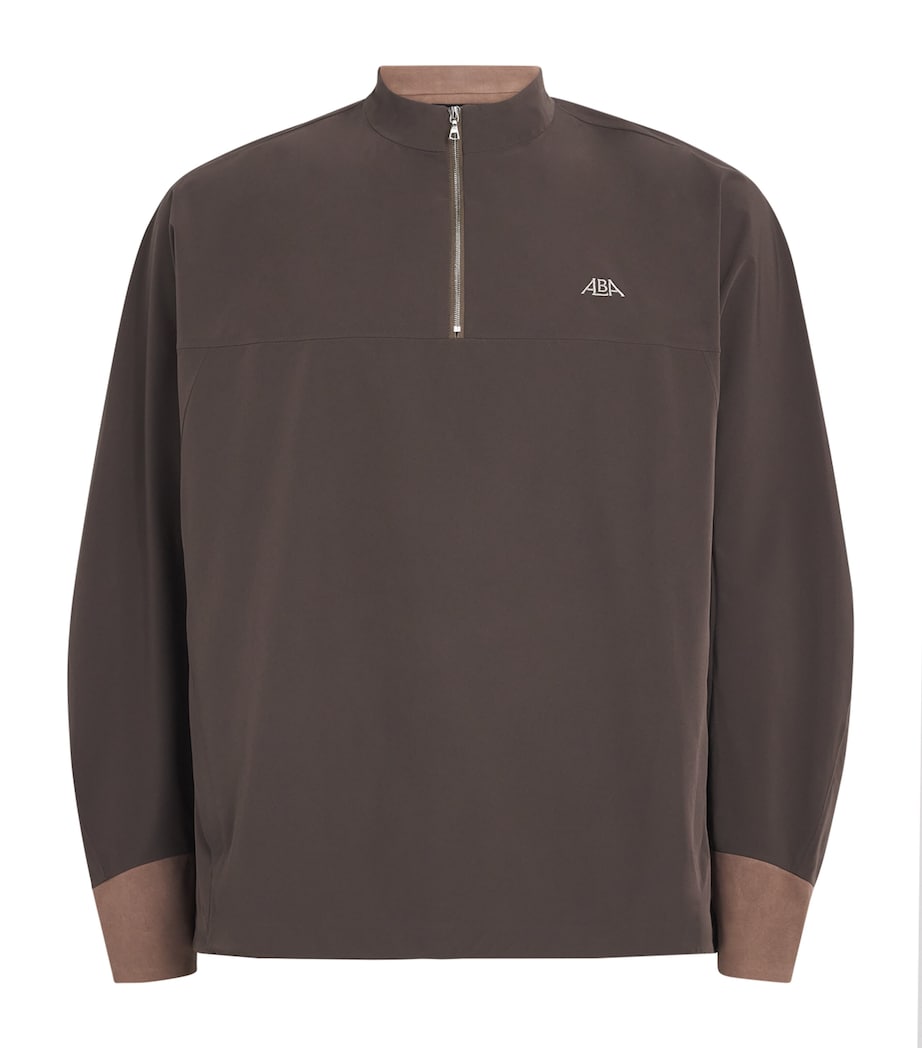 Alba Mens Quarter-Zip Jacket Mud Image 1
