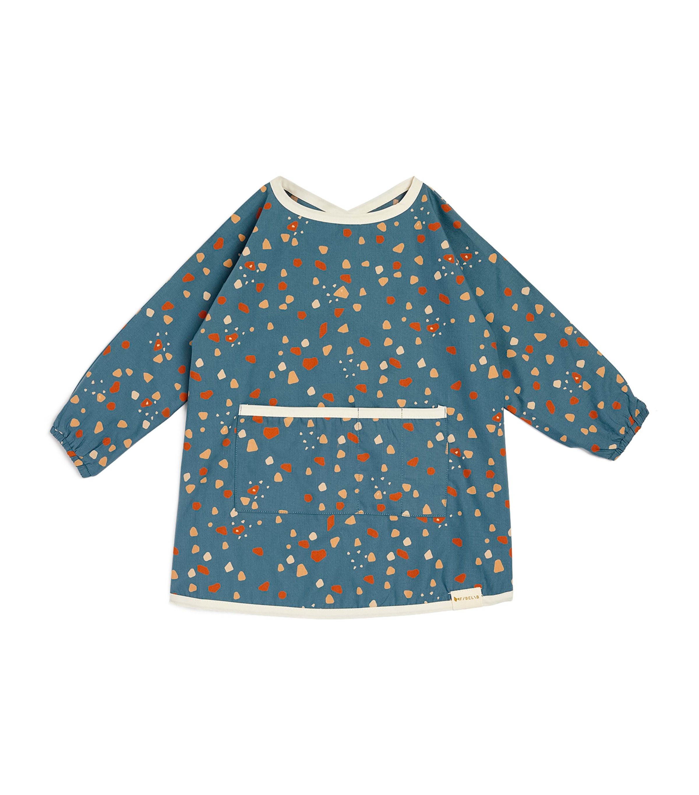 Fabelab Kids' Cobblestone Print Craft Smock In Green