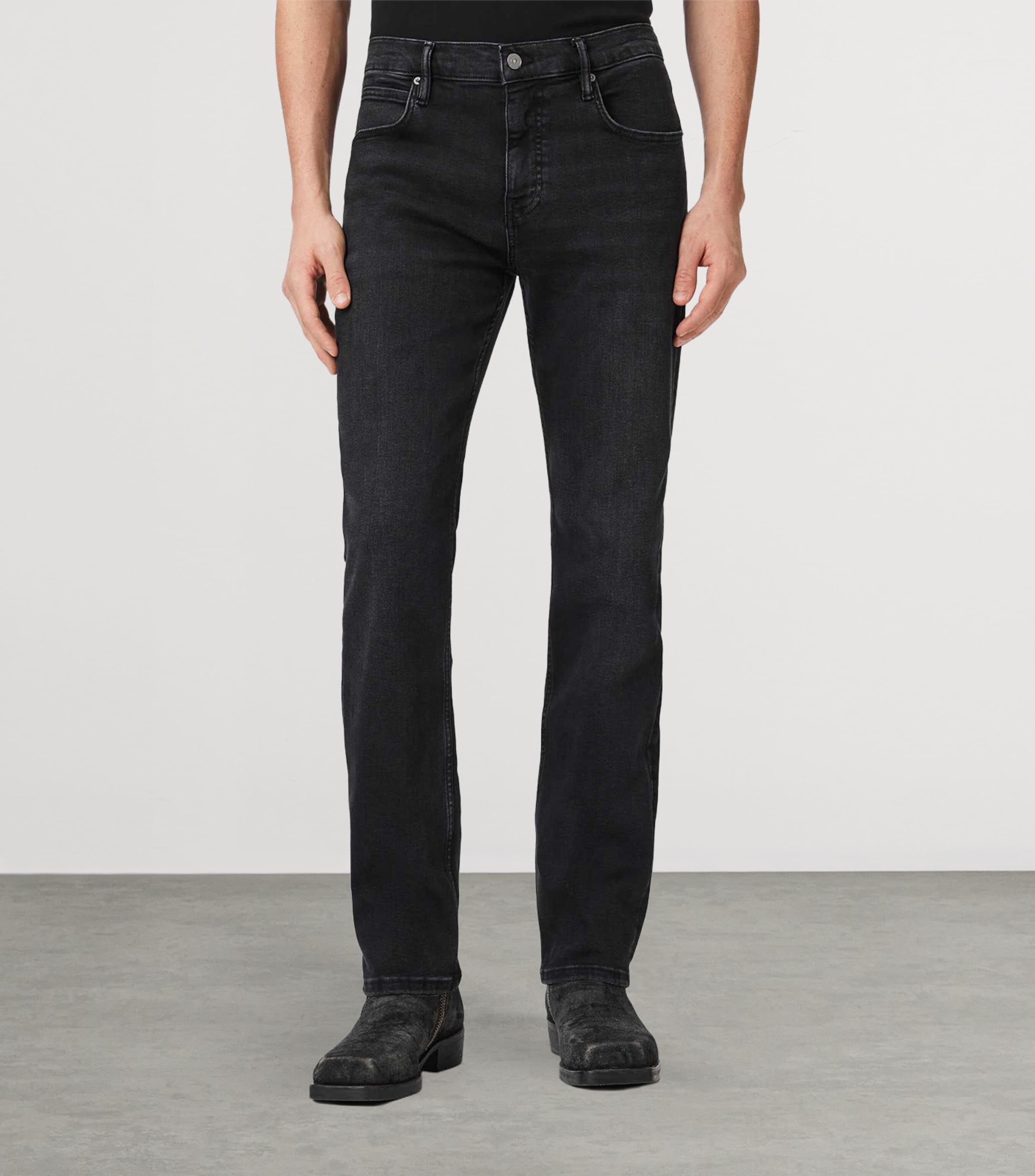 AllSaints Mens Sid Ultra Slim Jeans Washed Black Image 3