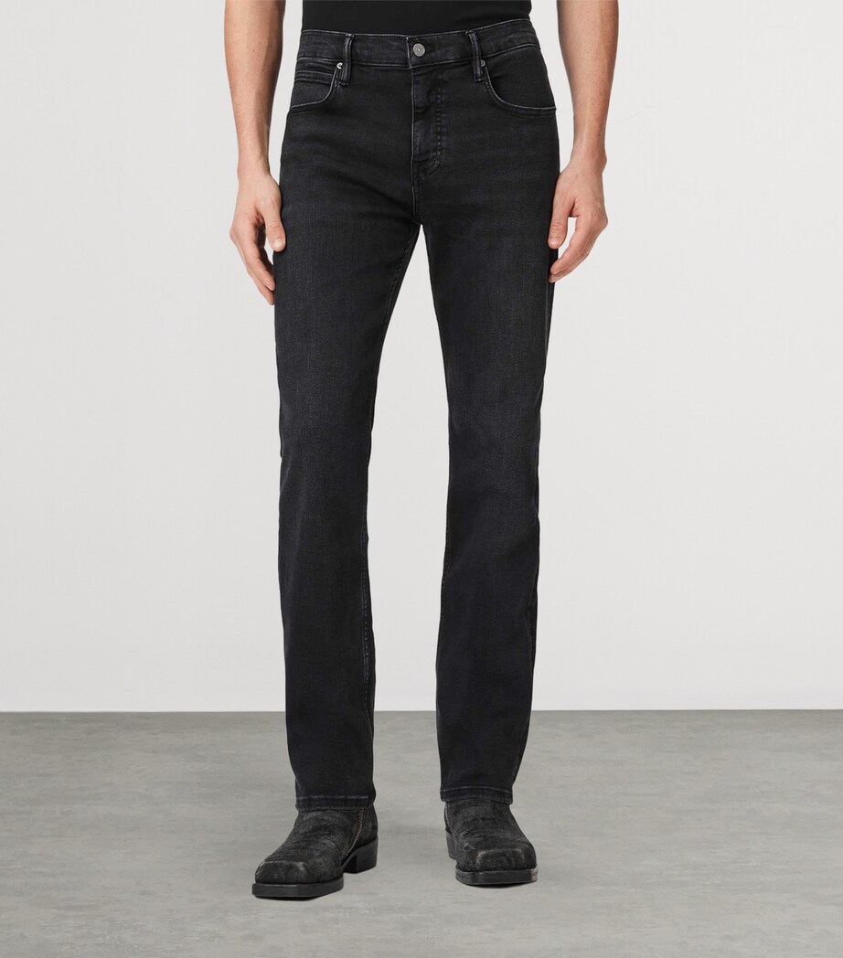 AllSaints Mens Sid Ultra Slim Jeans Washed Black Image 3