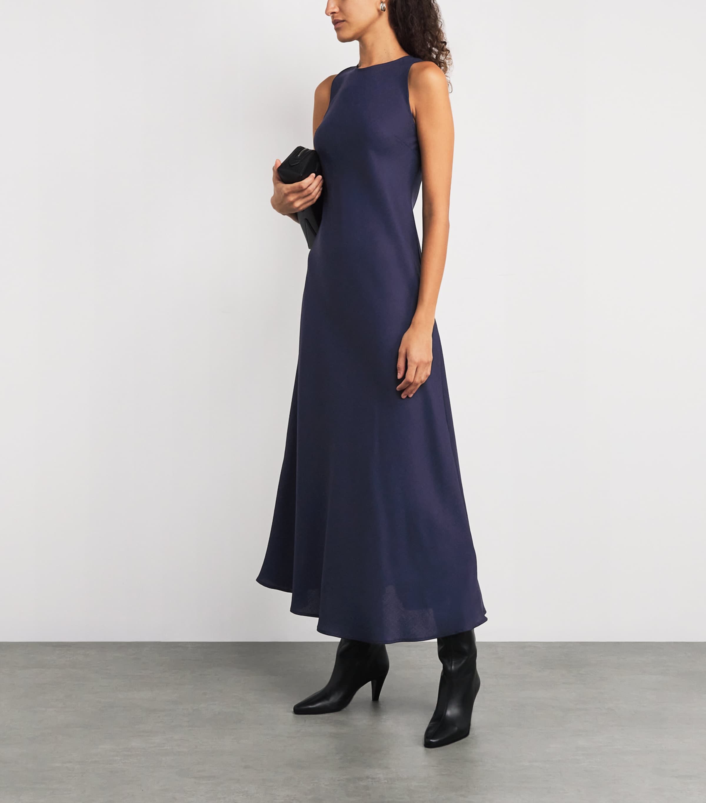 Twill Midi Dress NAVY Image 2