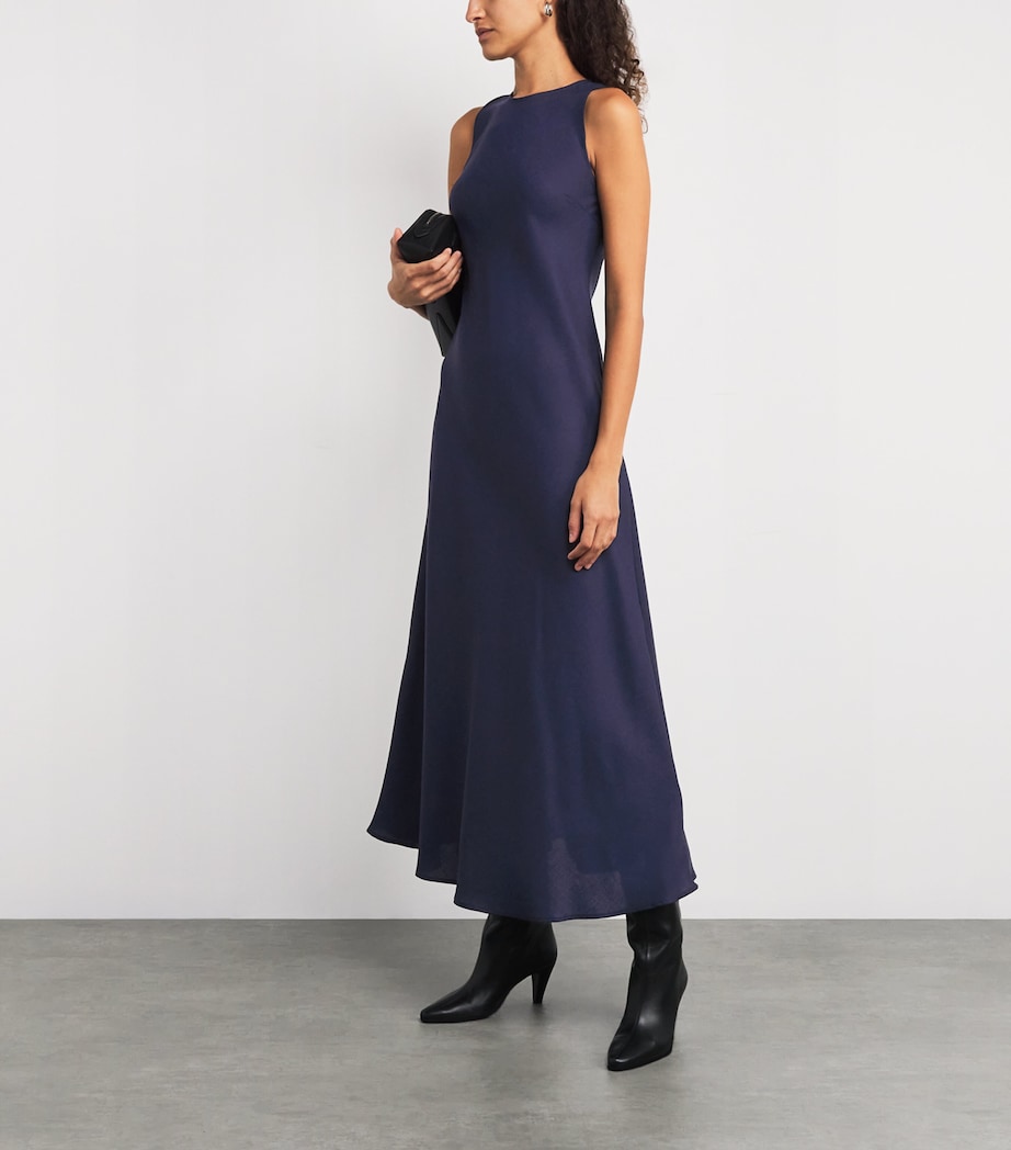 Twill Midi Dress NAVY Image 2
