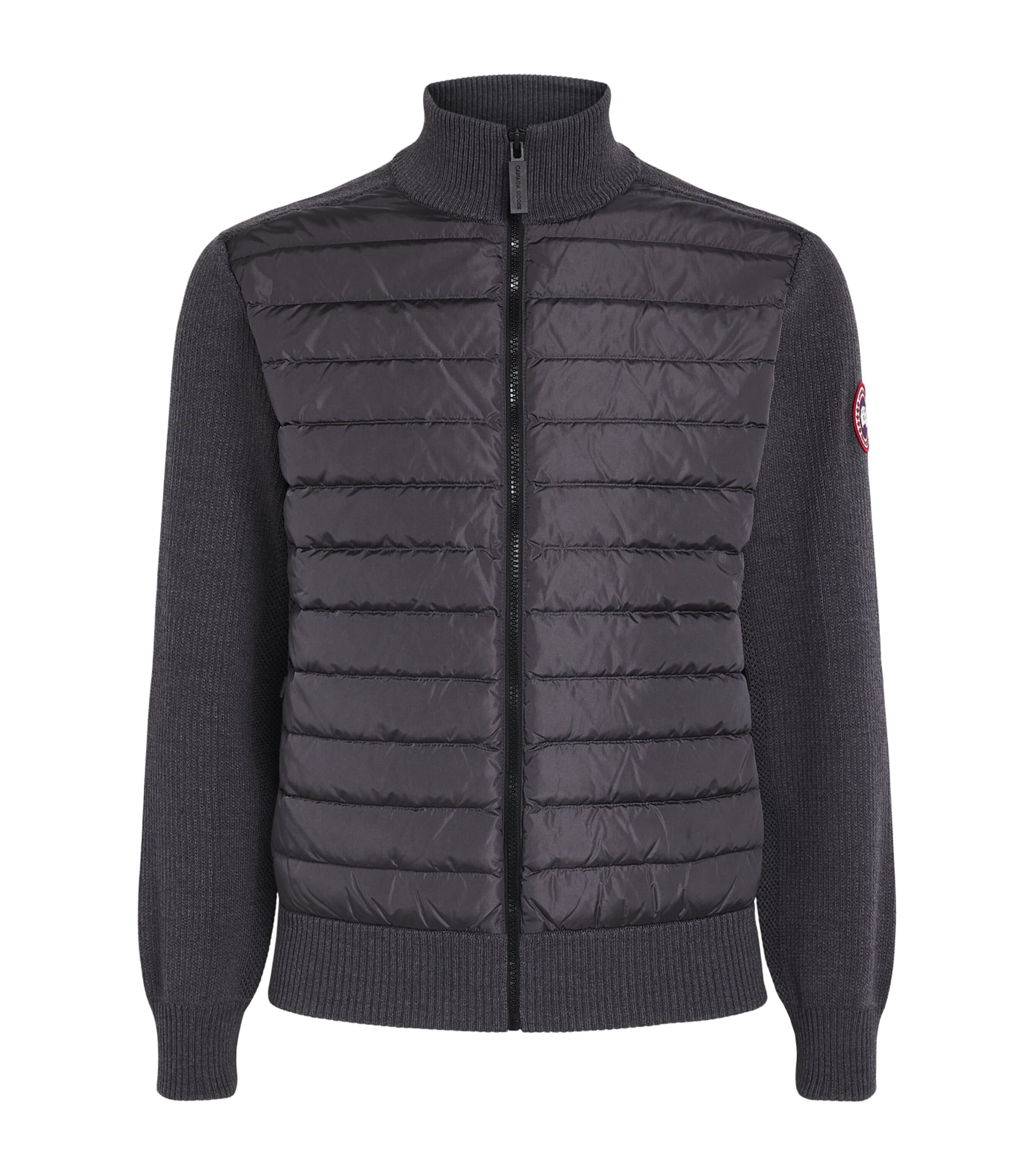 Canada Goose Mens Down-Merino Wool Hybridge Puffer Jacket Iron Grey Image 1