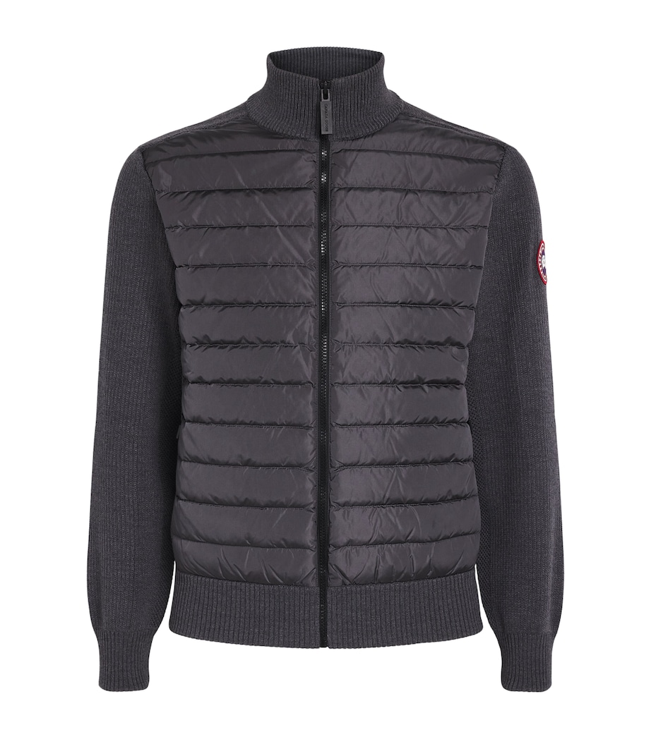 Canada Goose Mens Down-Merino Wool Hybridge Puffer Jacket Iron Grey Image 1