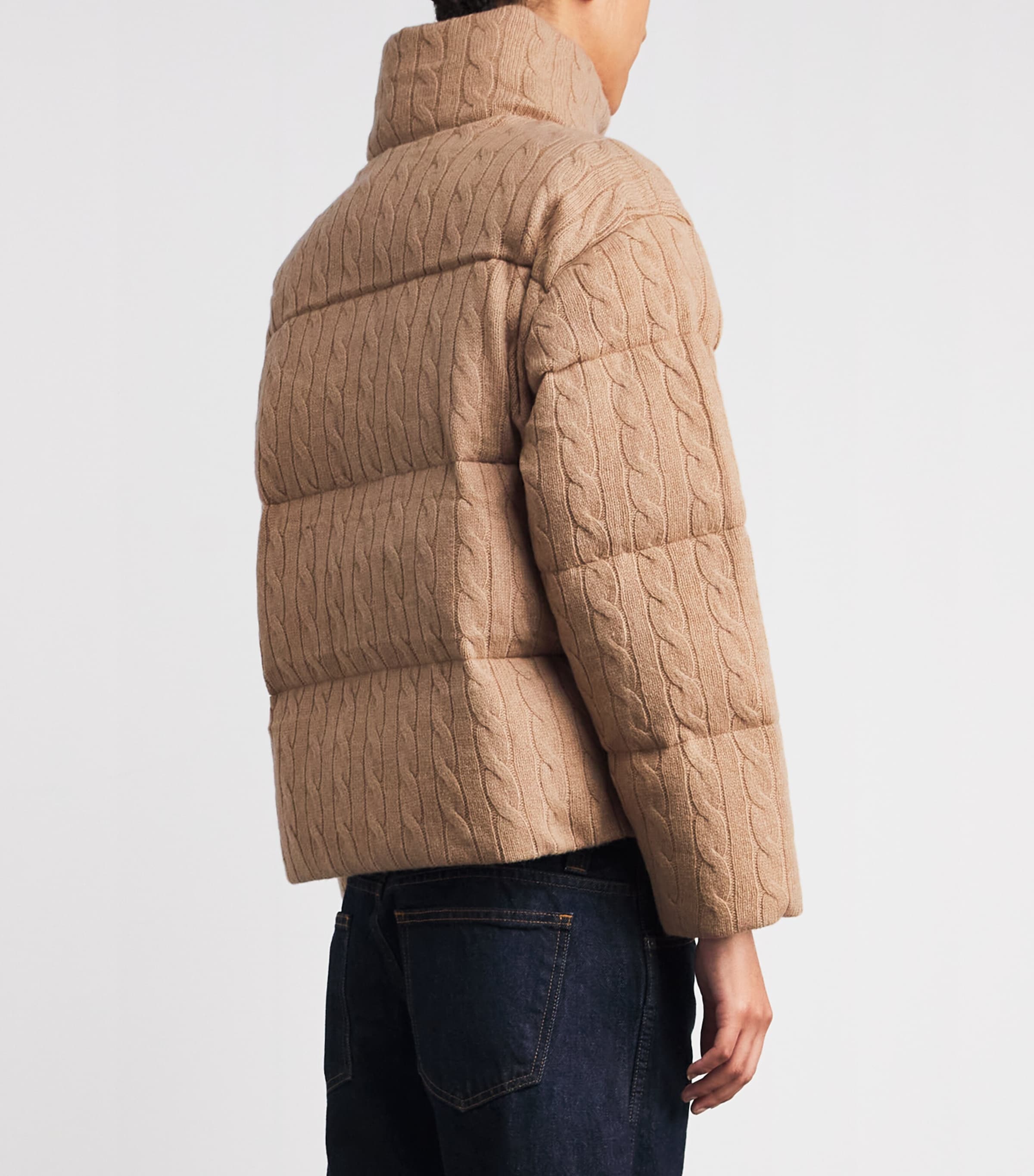 ジャケット・アウター 80s polo by ralph lauren cashmere jacket Polo Ralph Lauren Beige Wool-Cashmere Cable-Knit Bomber Jacket