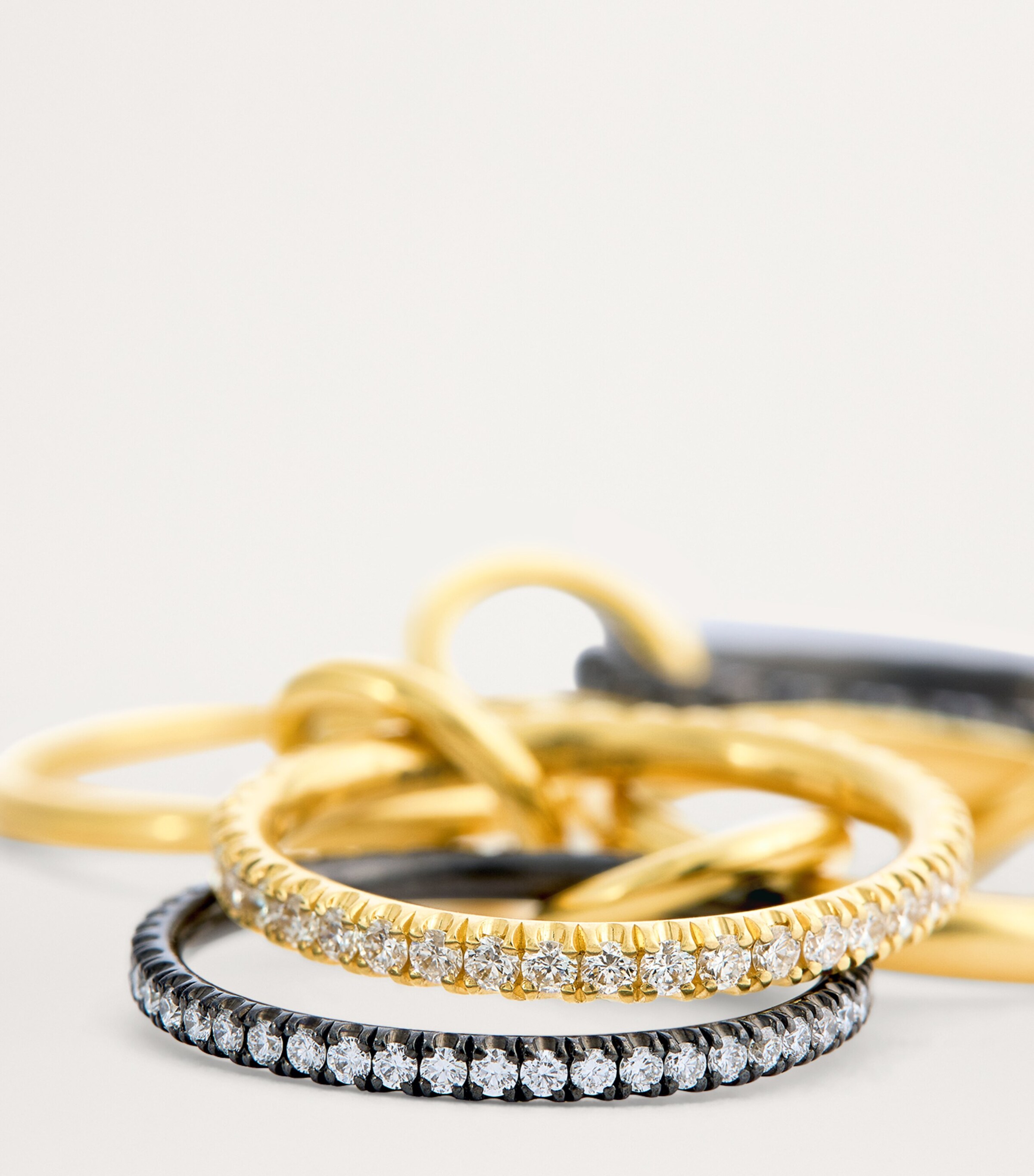 Spinelli Kilcollin Yellow Gold, Silver and Diamond Noelle Ring Mixed Gold Image 6