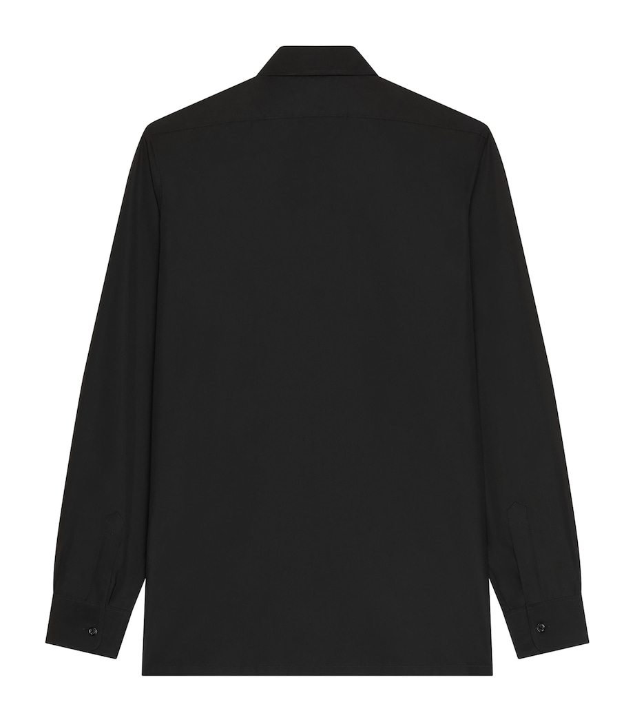 Givenchy Mens Cotton Logo Embroidery Shirt Black Image 2