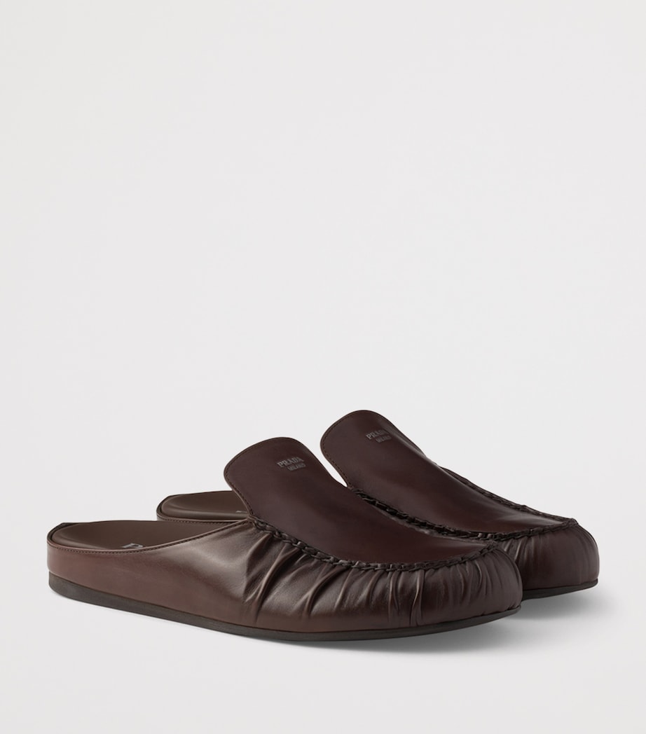 Prada Leather Mules Brown Image 2