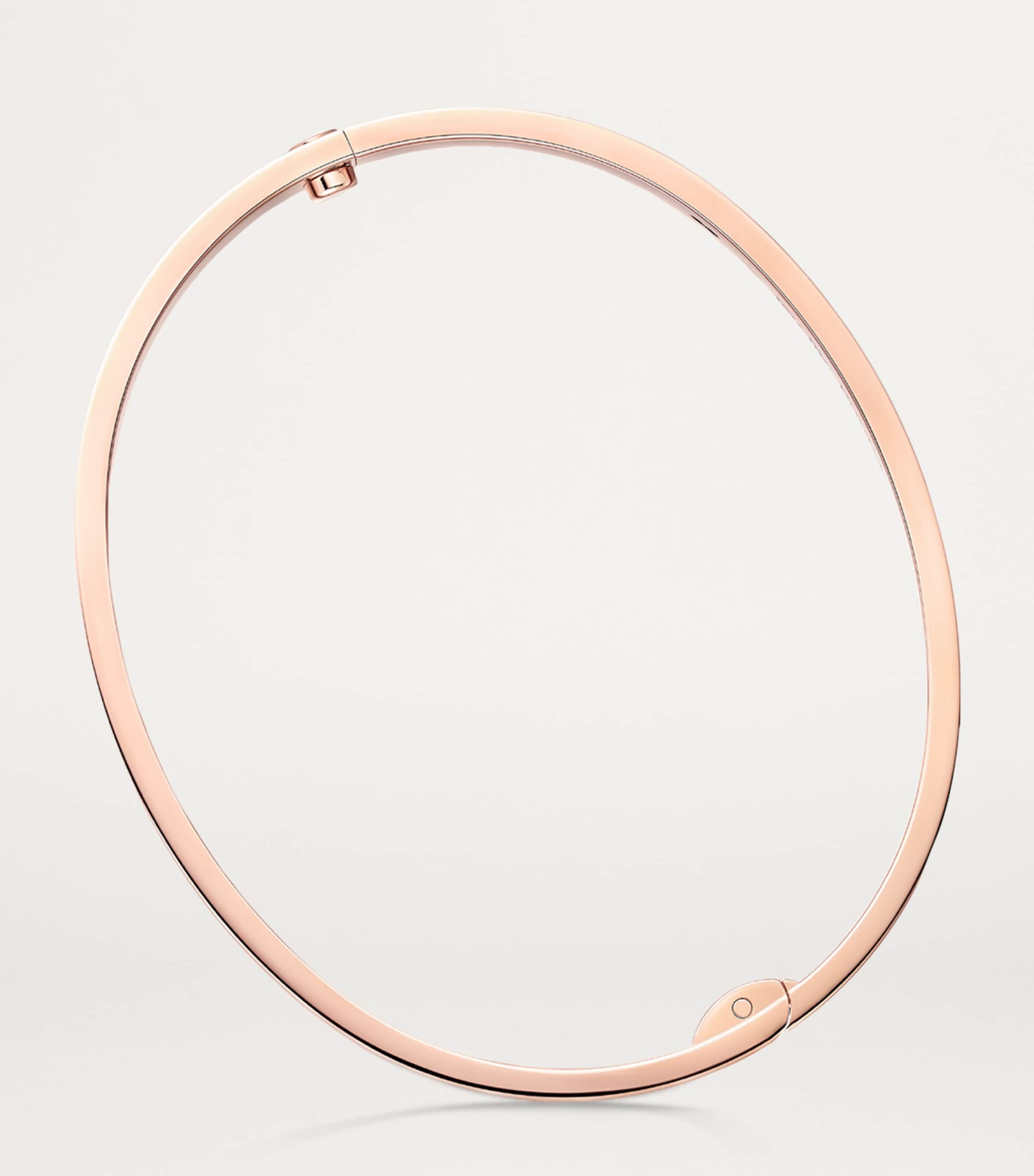 Rose Gold and Diamond LOVE Bangle ROSE GOLD Image 3