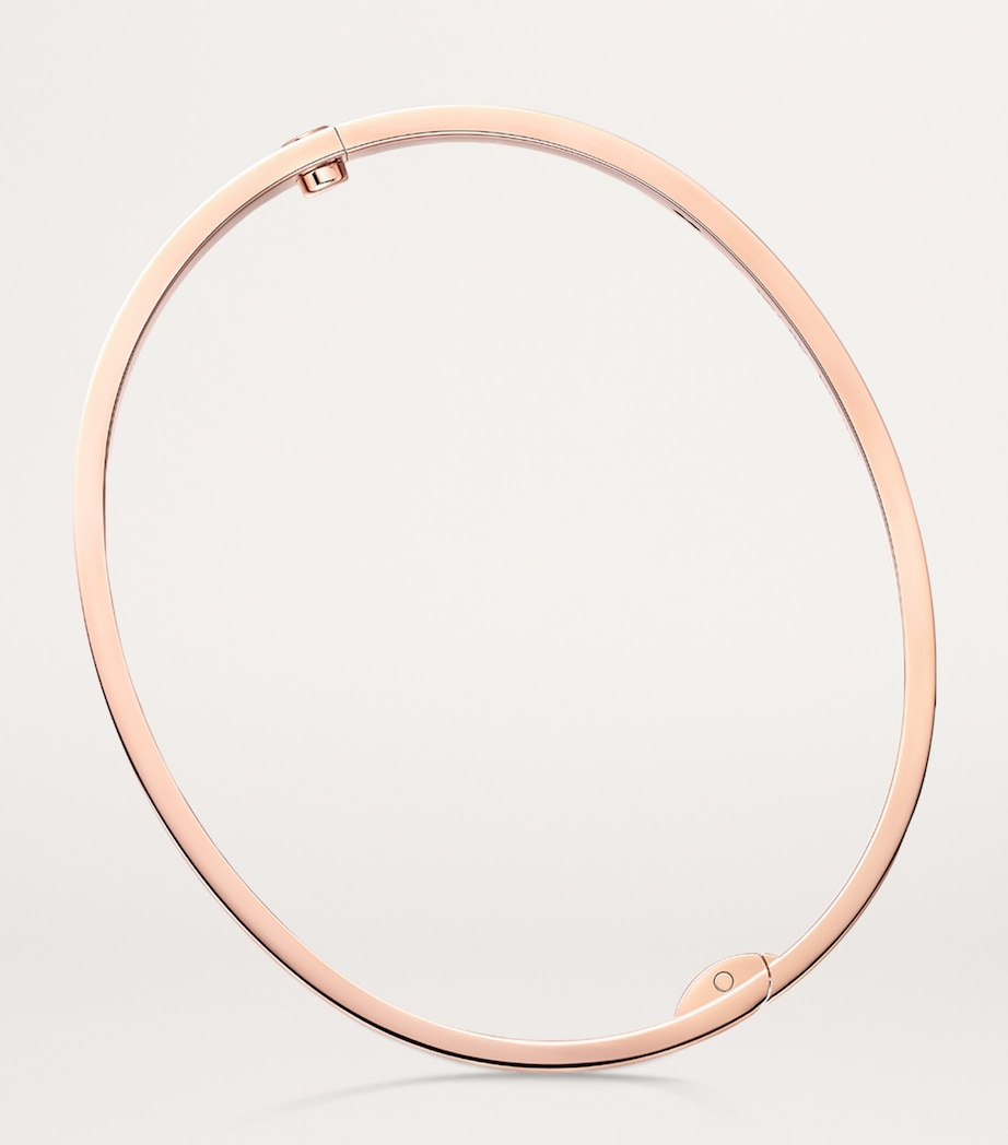 Rose Gold and Diamond LOVE Bangle ROSE GOLD Image 3