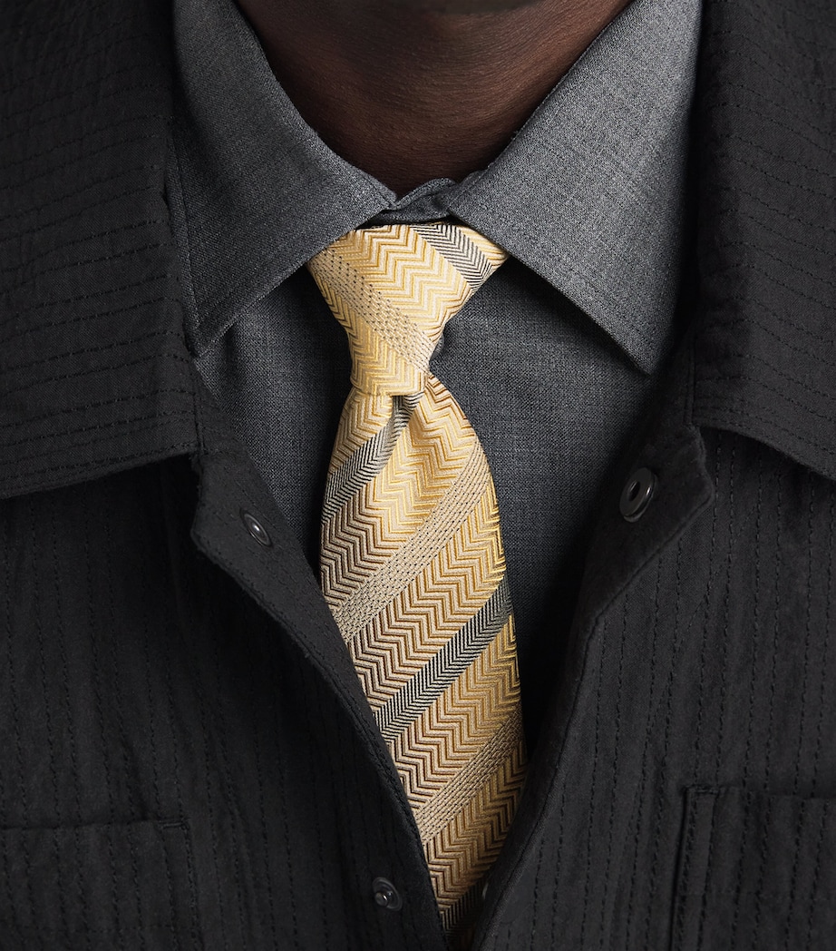 Emporio Armani Silk Stripe Tie Image 2