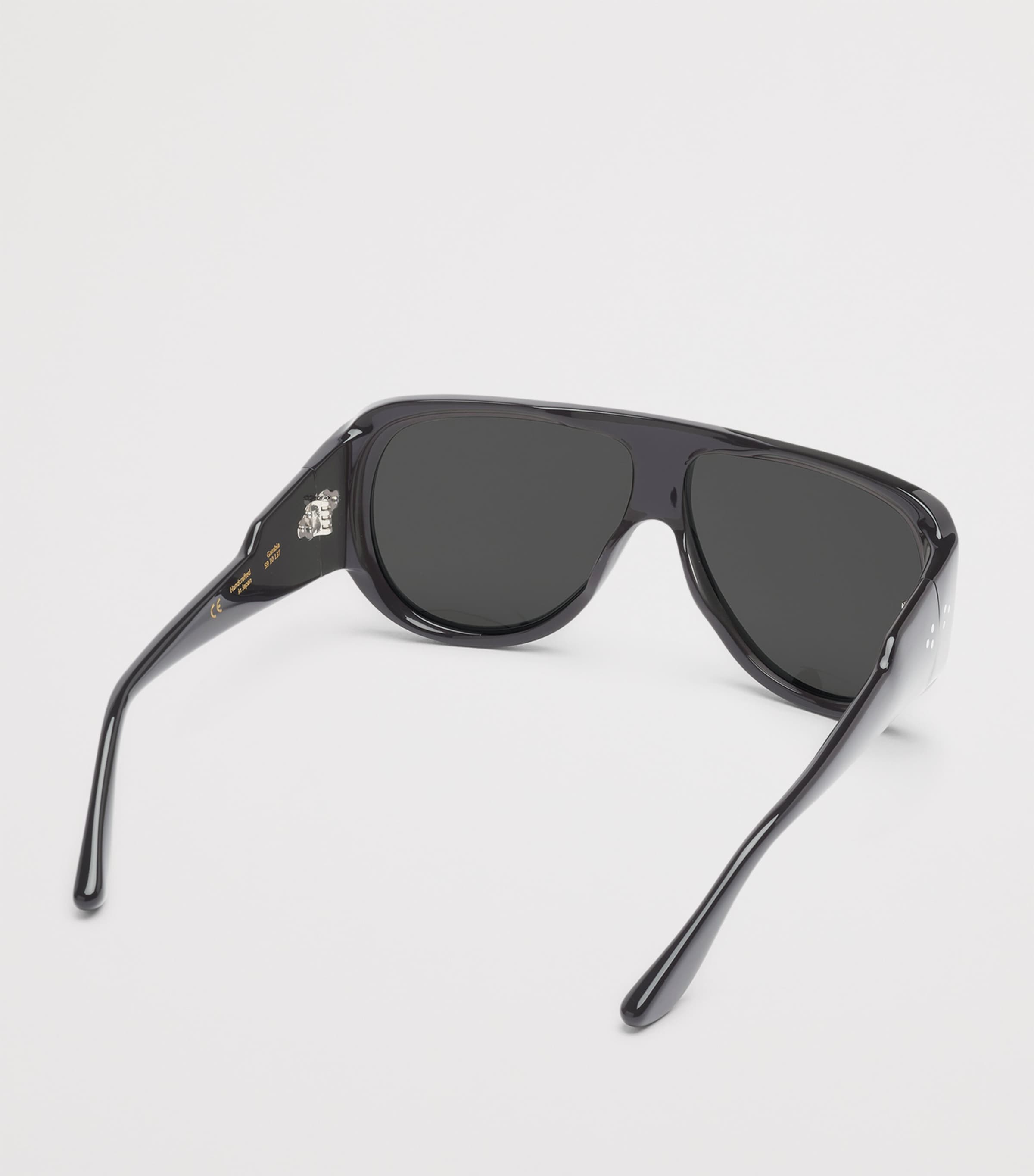Acetate Gambia Sunglasses BLACK/BLACK LENS Image 3