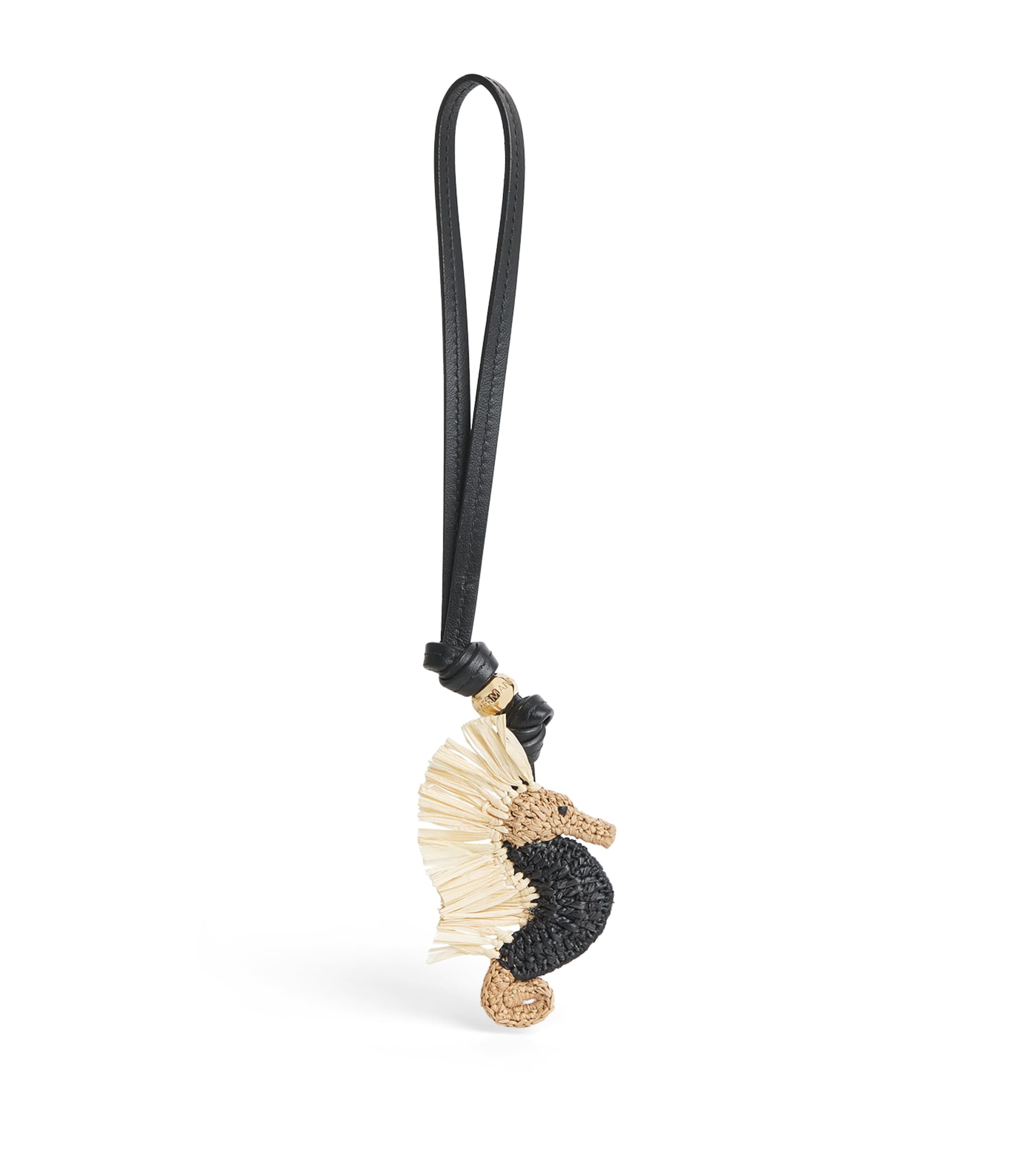 Raffia Seahorse Bag Charm BLACKBLK Image 1
