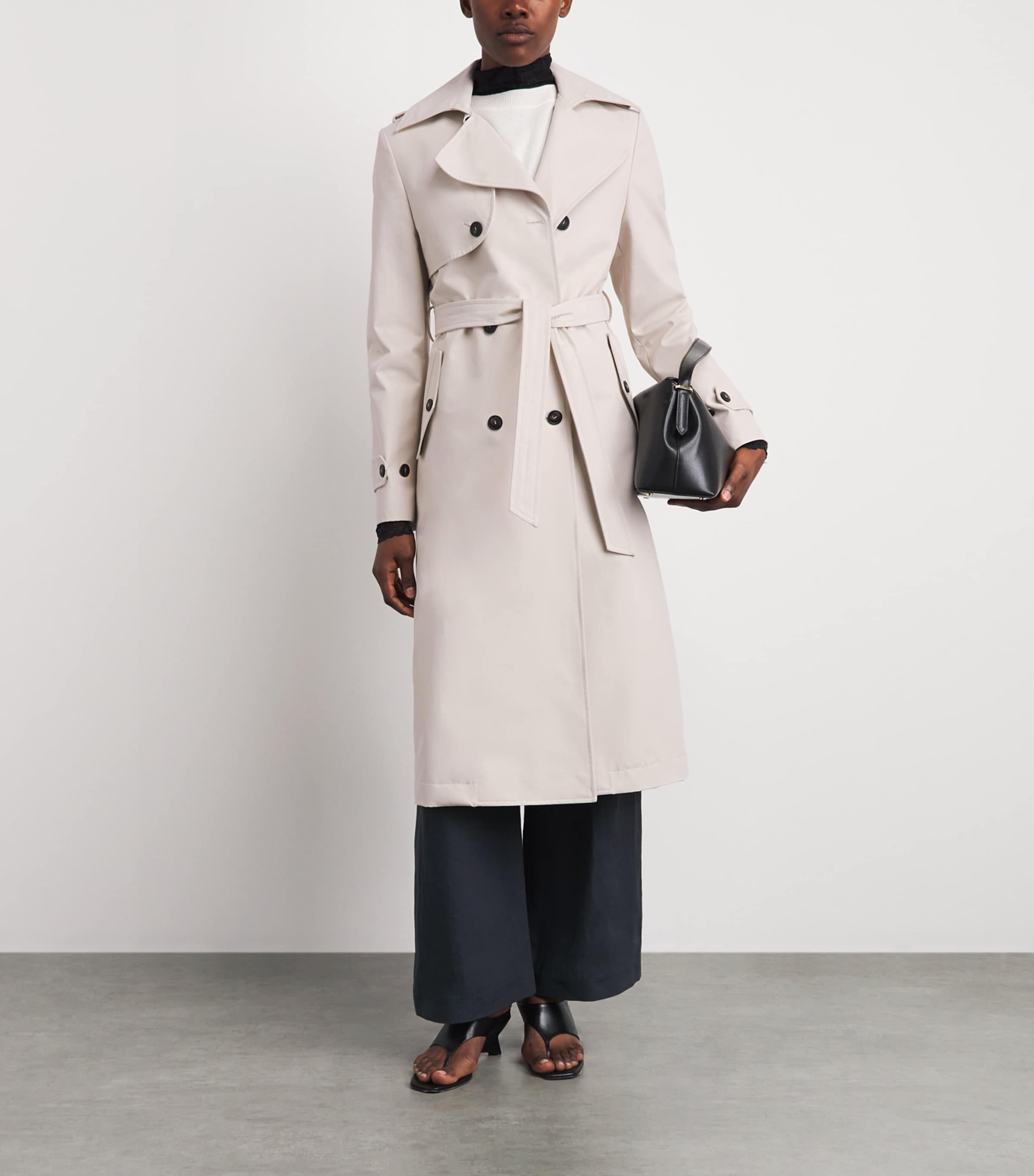 Eleventy Womens Water-Resistant Trench Coat Sabbia Image 2