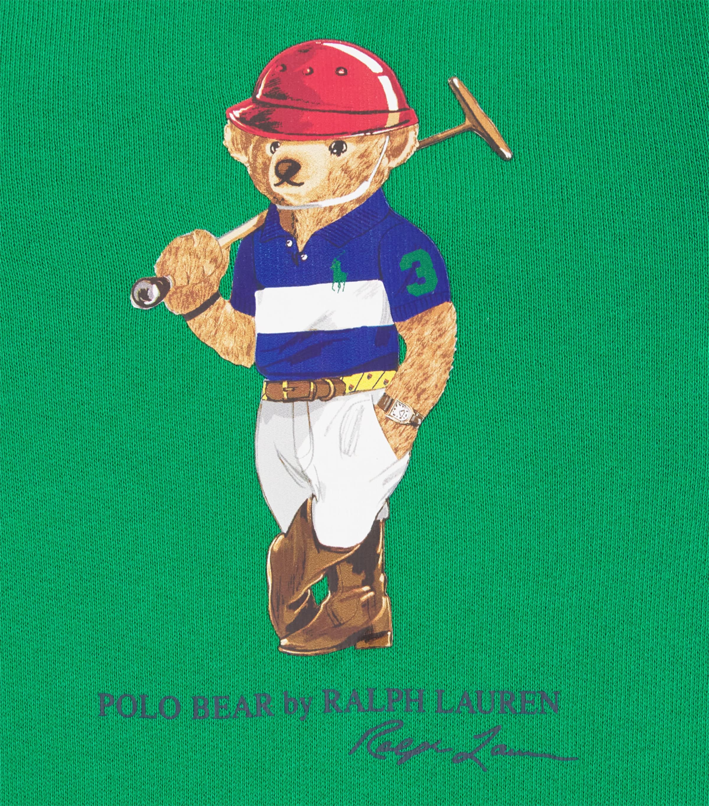 Cotton Polo Bear All-In-One (3-9 Months) GREEN Image 3