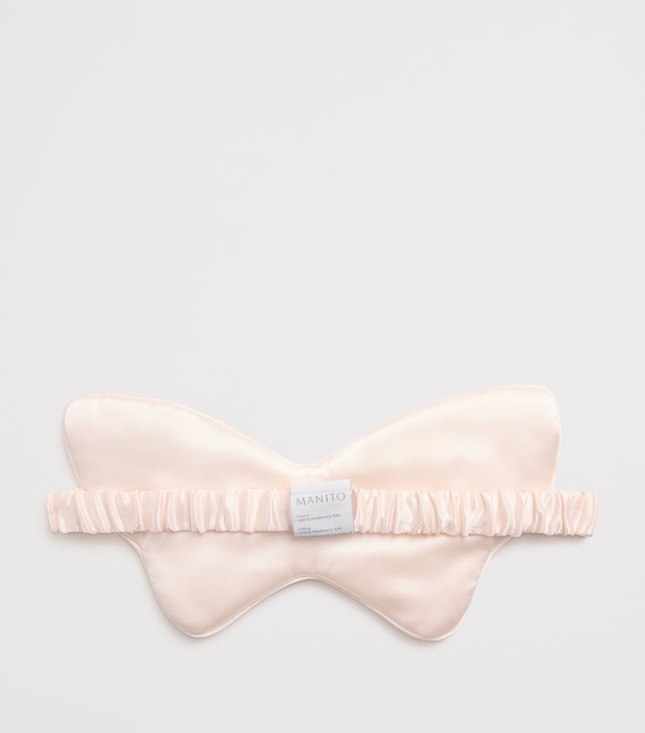 Silk Butterfly Eye Mask BALLET PINK Image 2