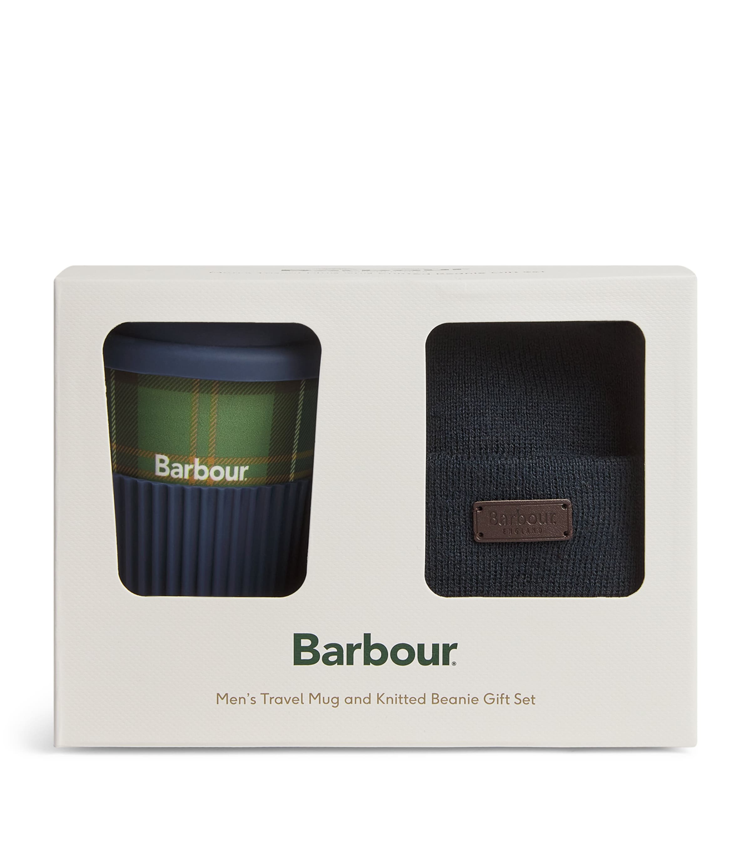 Barbour Travel Mug And Beanie Gift Set