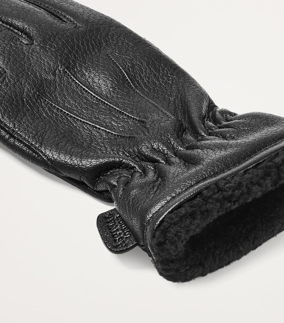 Men's Deerskin Gloves (Large) BLACK Image 3