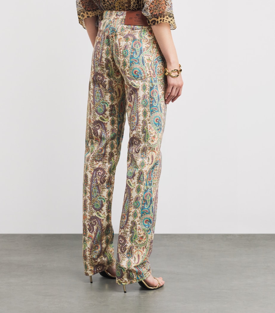Paisley Wide-Leg Jeans X0804 Image 4