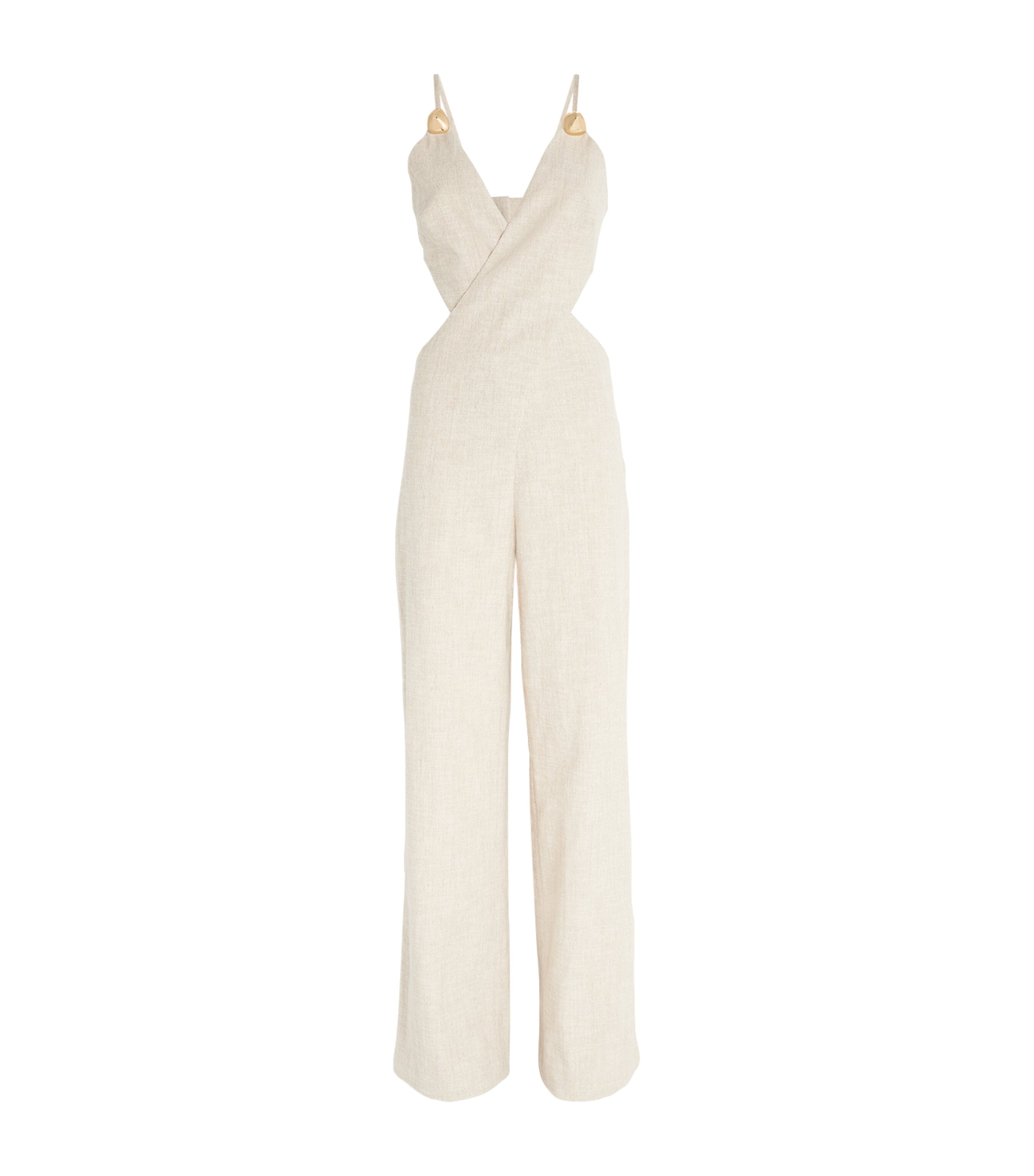 Cult Gaia Sleeveless Anais Jumpsuit In Beige