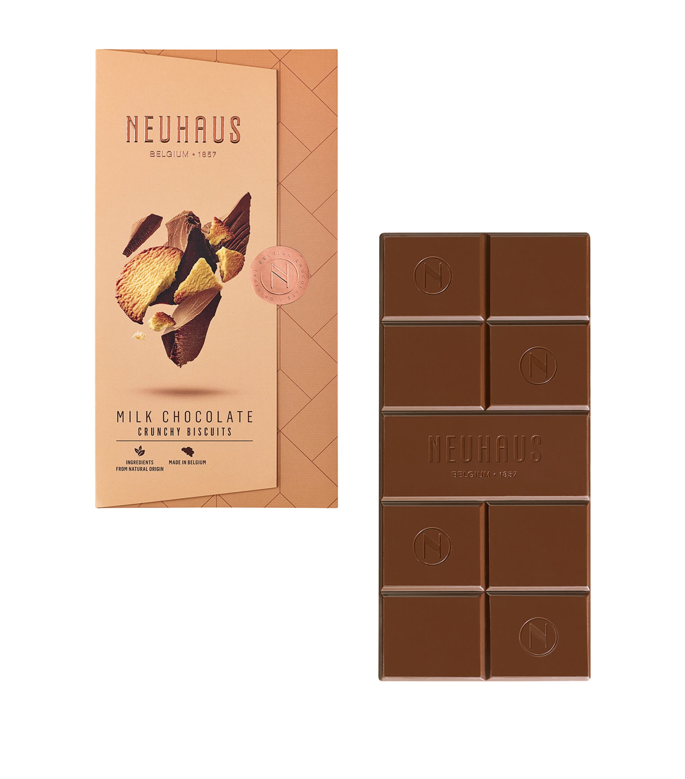 Crunchy Biscuits Milk Chocolate Bar (100g) NO COLOUR Image 2