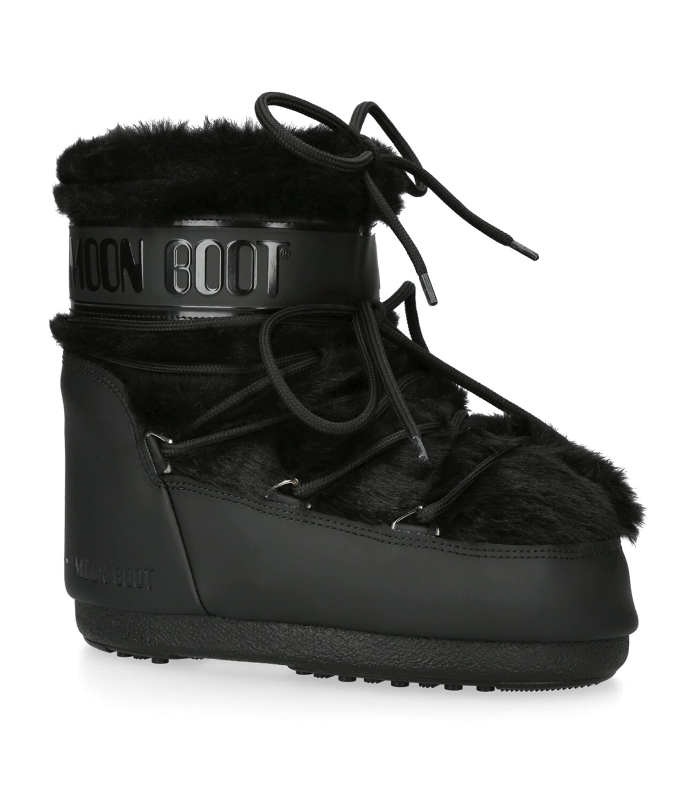 Moon Boot Black Faux Fur Icon Low Ankle Boots | Harrods US