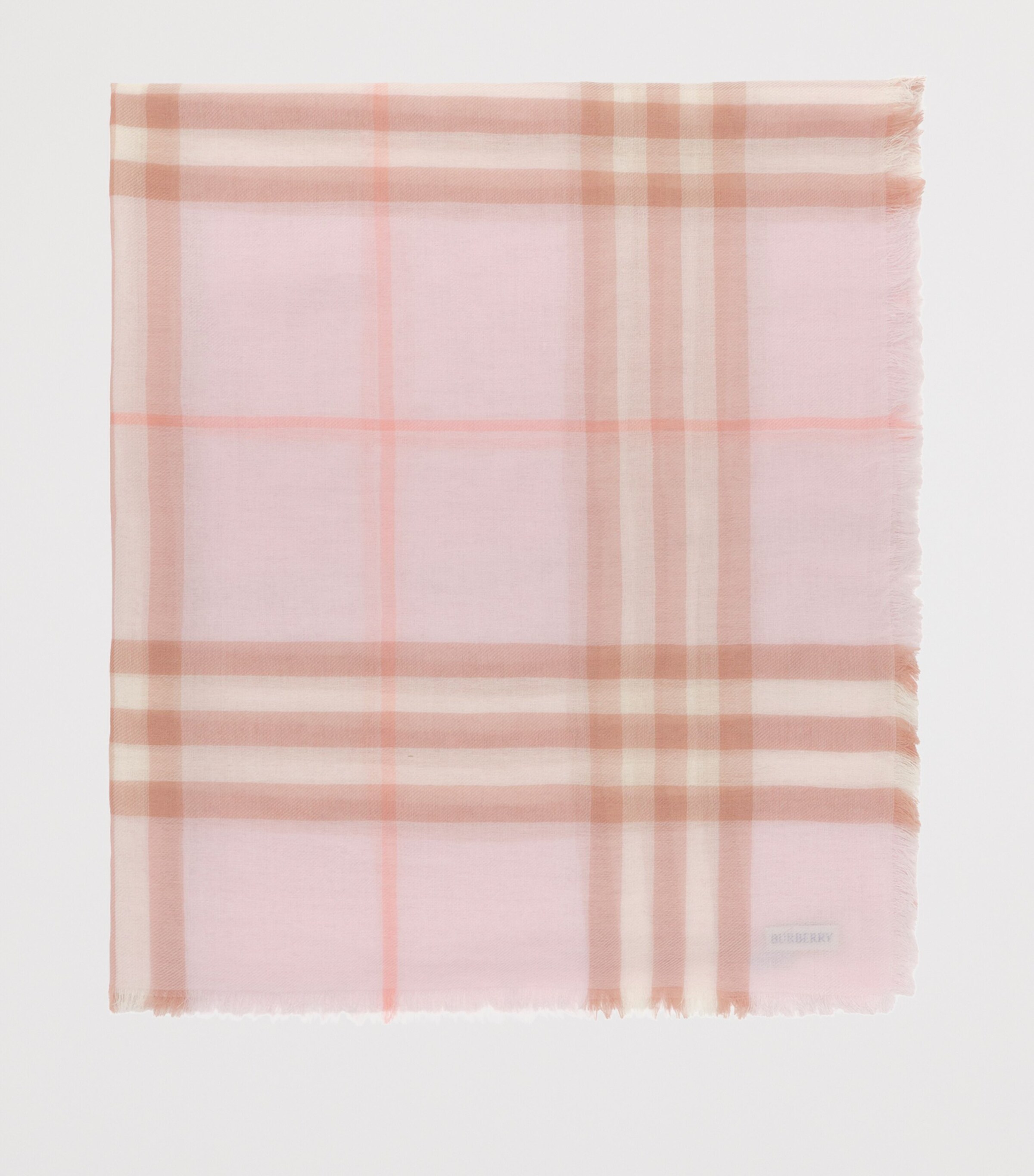 Burberry Wool Check Scarf Quartz Pink Image 2