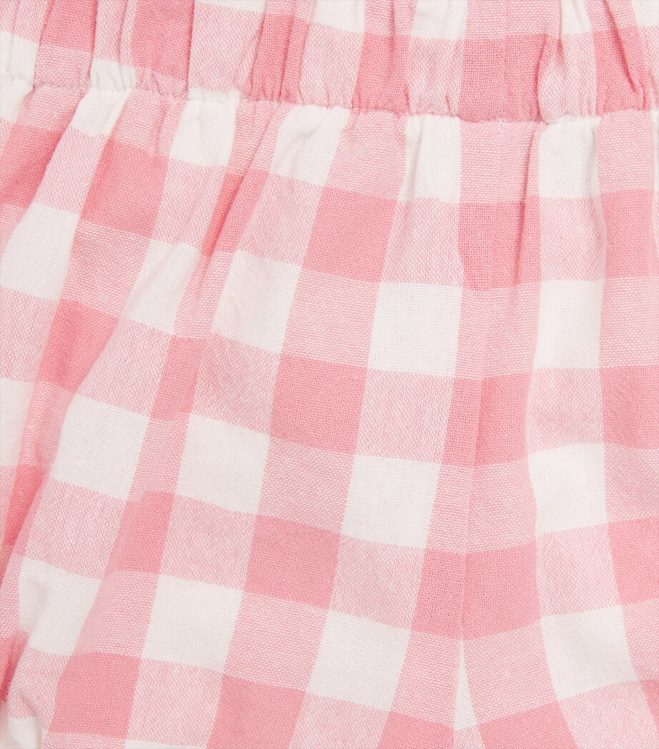 PEPA LONDON Cotton Gingham Shorts (1-24 Months) Red Image 4