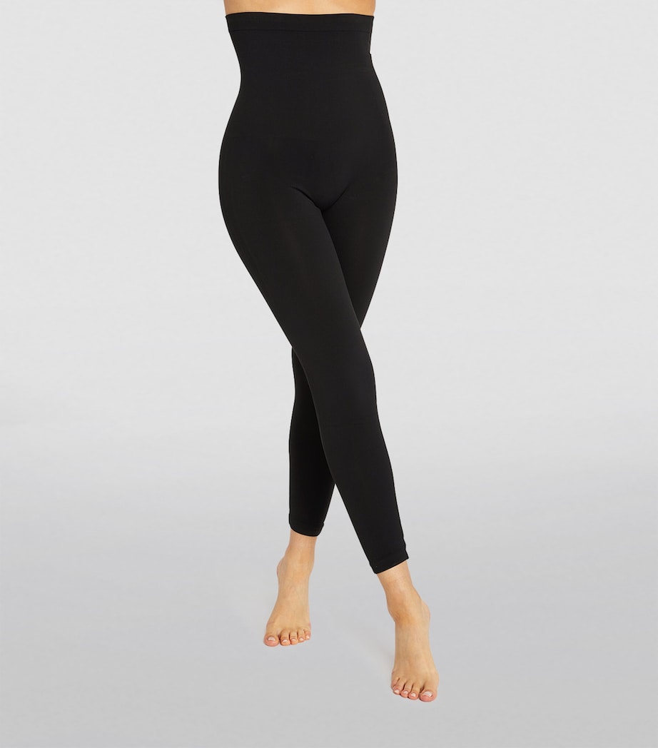 High-Waist Seamless Leggings VERY BLACK Image 2