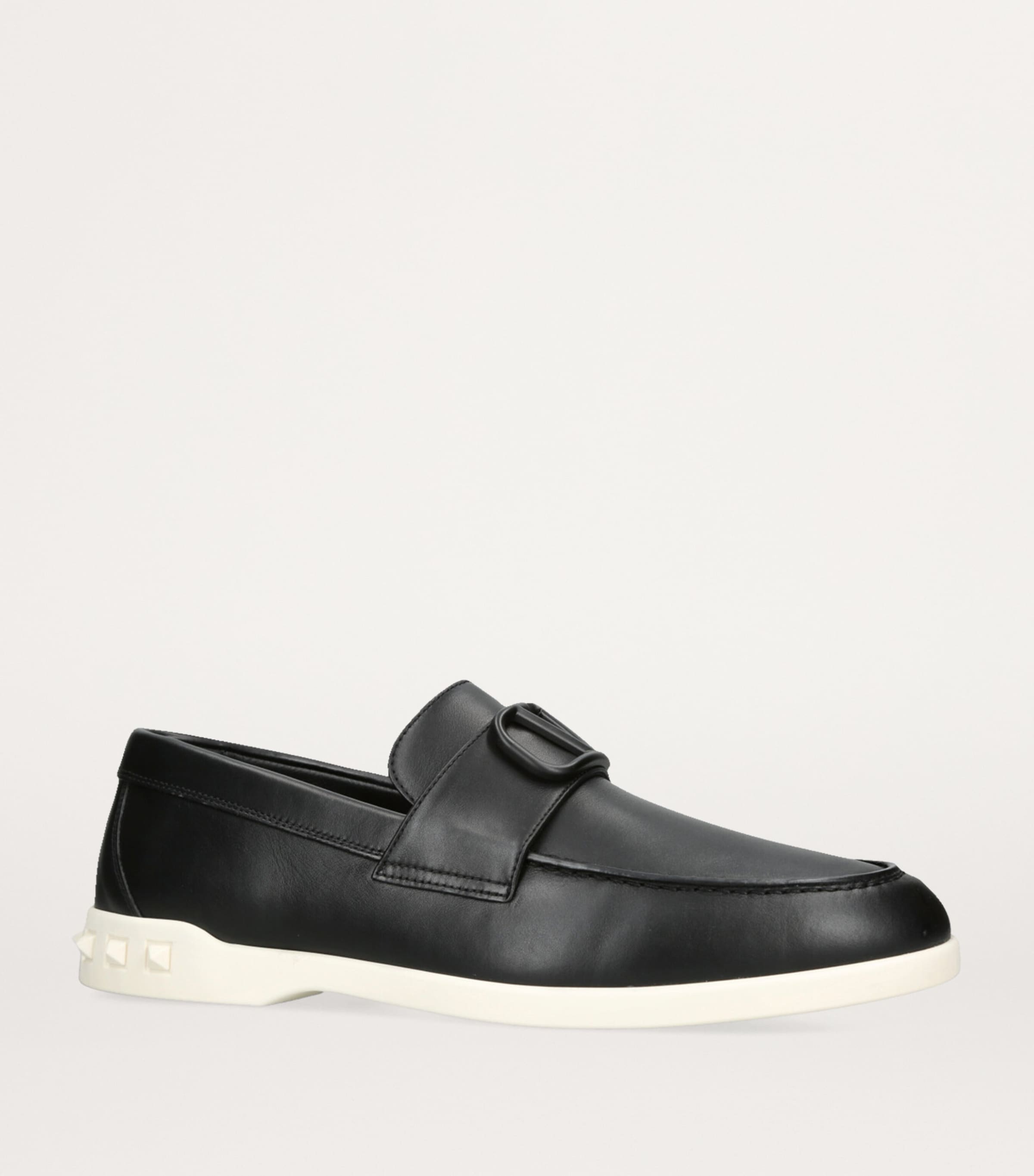 Leather Leisure Flow Loafers BLACK Image 3