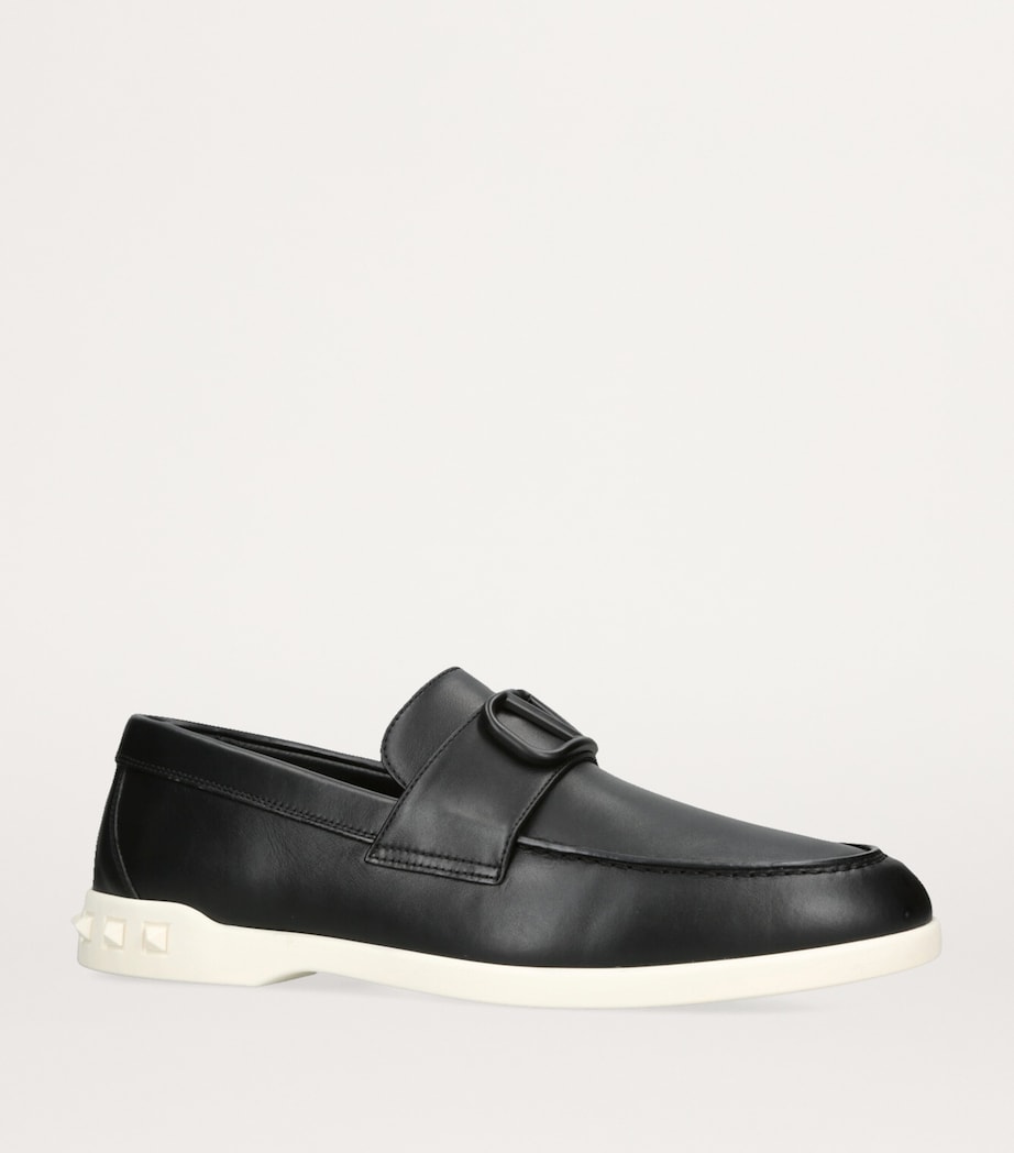 Leather Leisure Flow Loafers BLACK Image 3