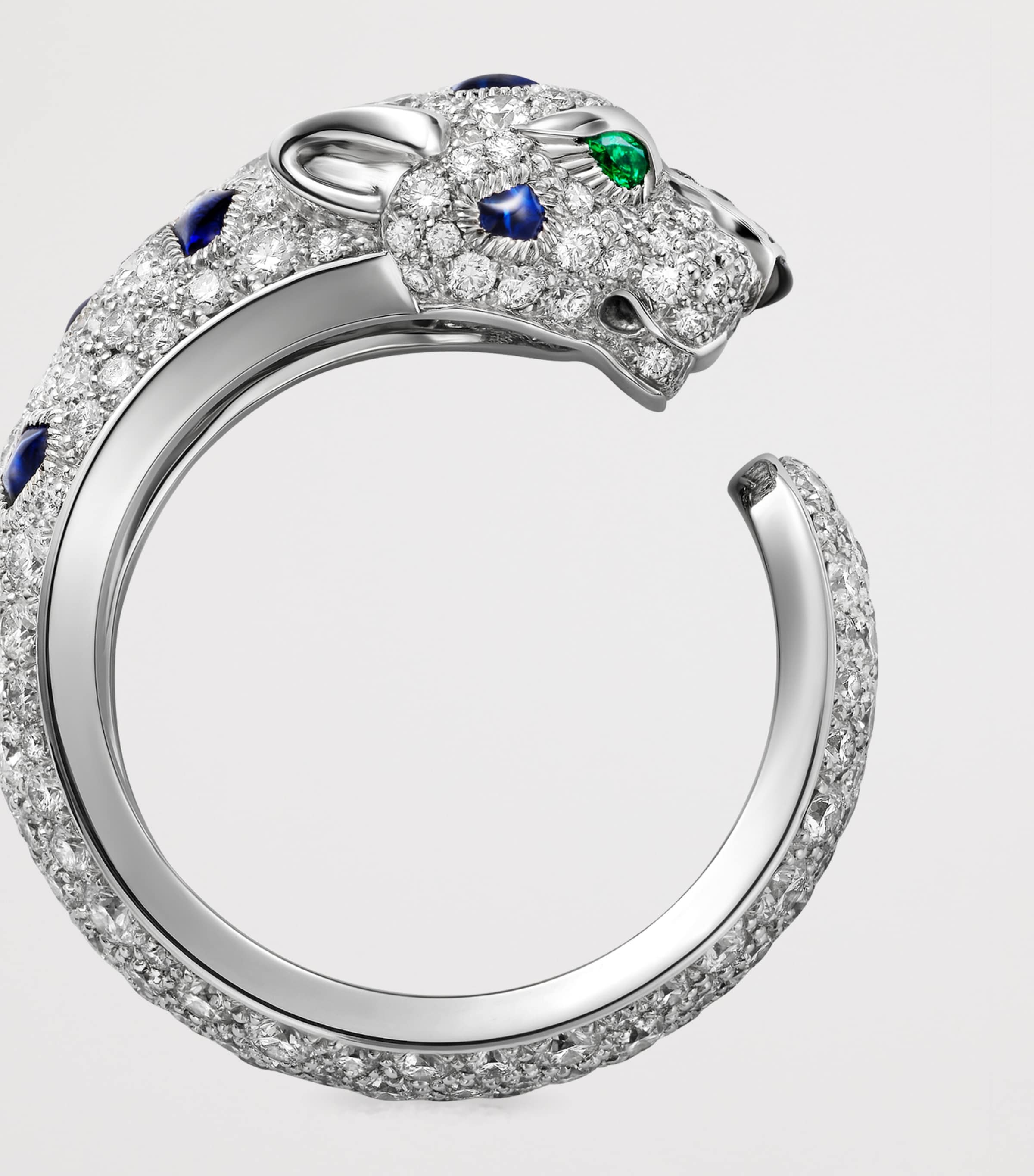 White Gold and Gemstones Panthère de Cartier Ring WHITE GOLD Image 8