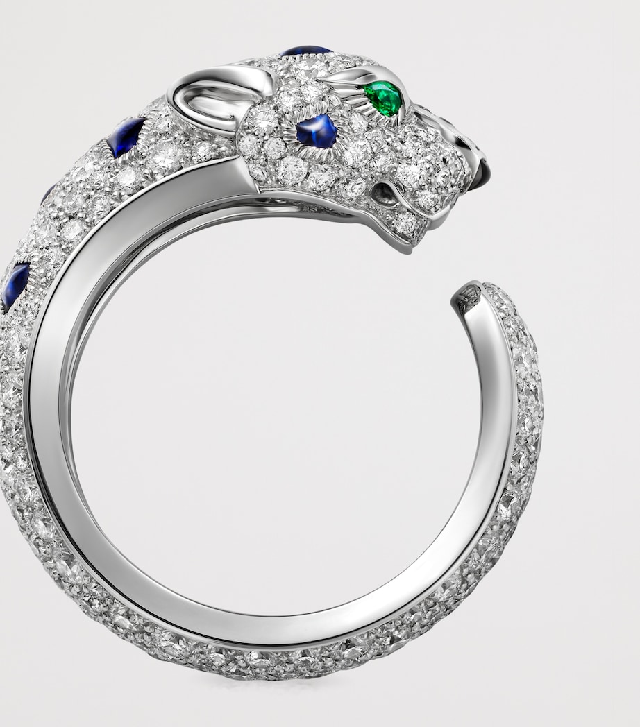 White Gold and Gemstones Panthère de Cartier Ring WHITE GOLD Image 8