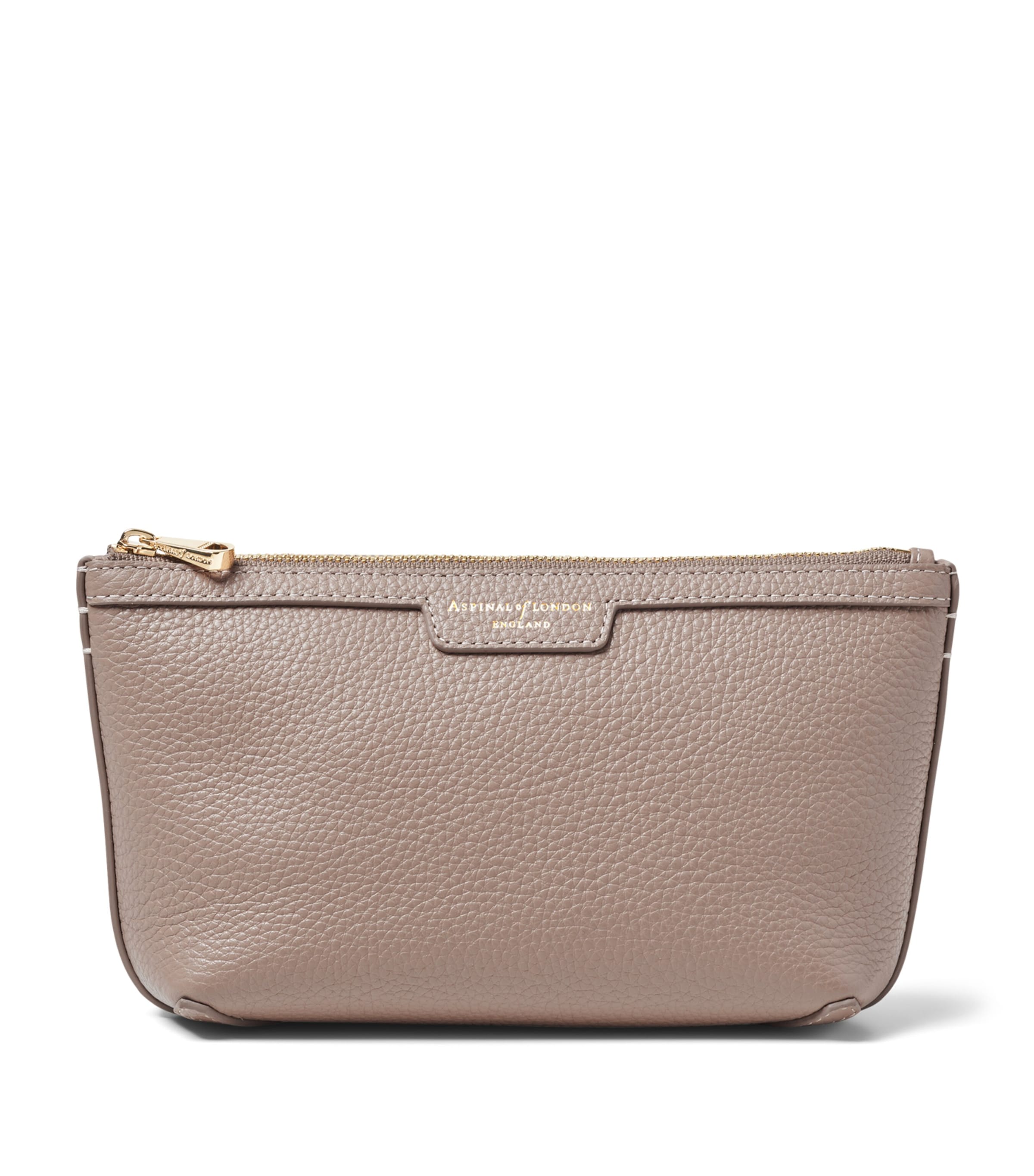 Aspinal Of London Leather Hudson Cosmetics Bag Moleskin Image 1