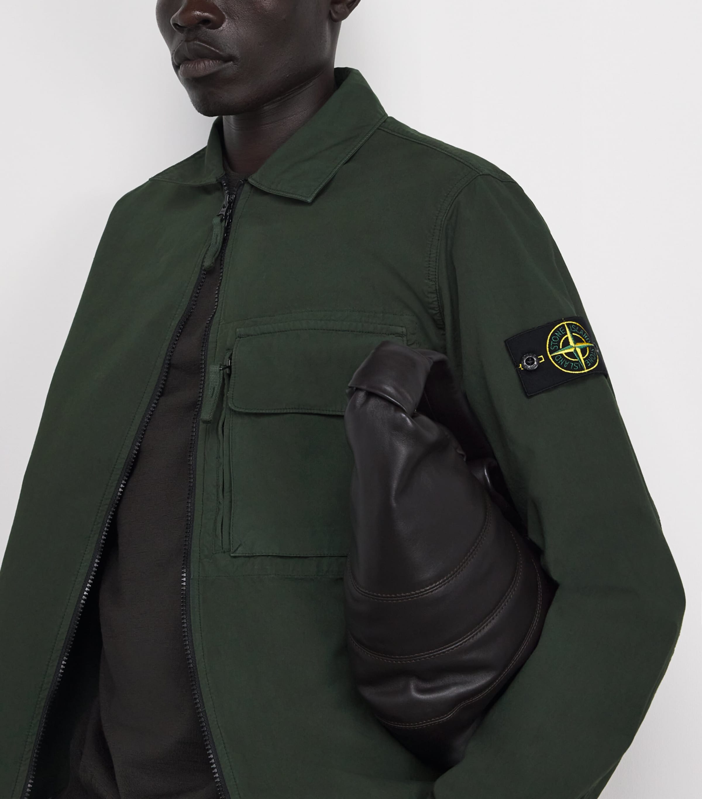 Stone Island Green Canvas Jacket | Harrods US