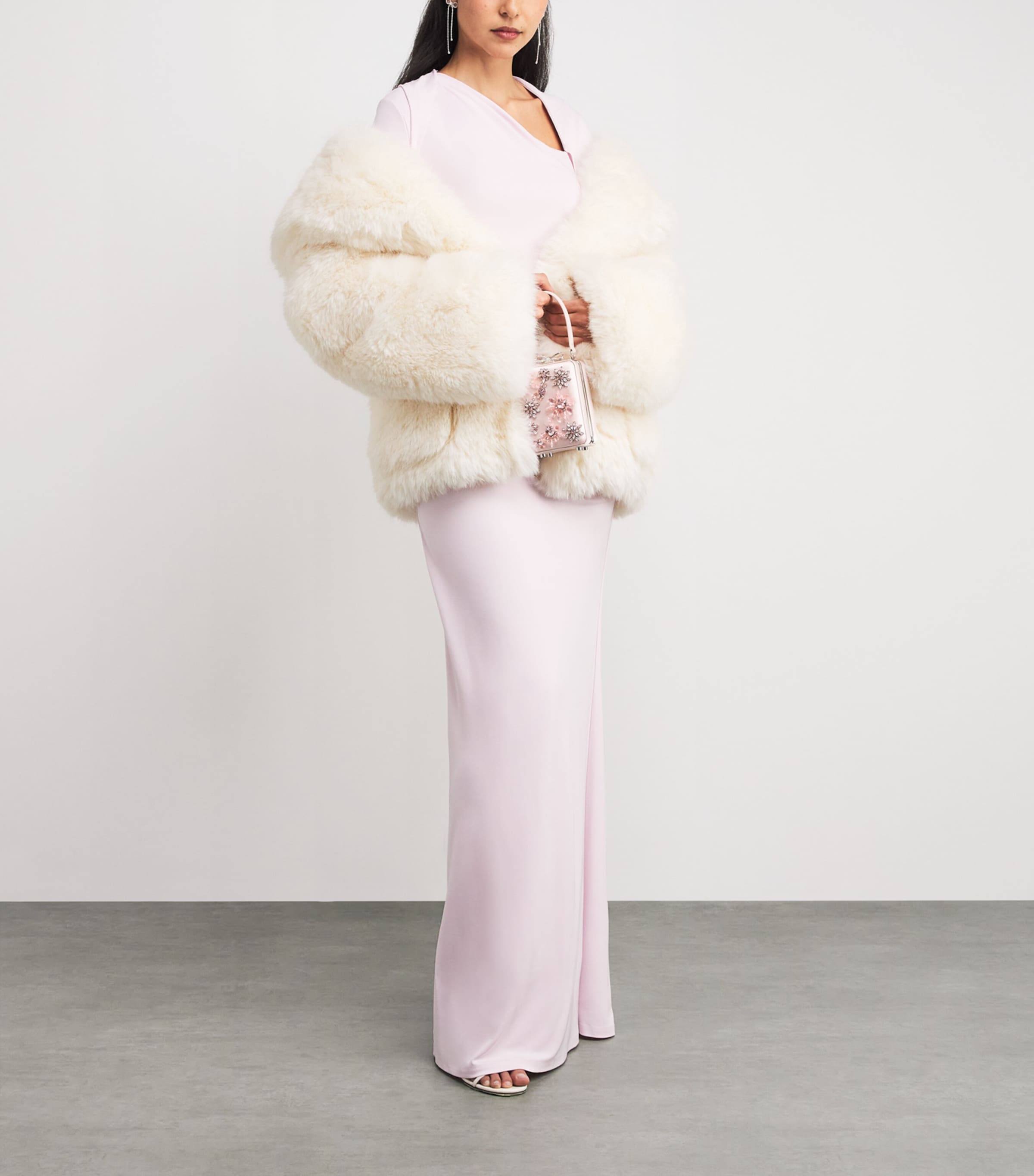 Faux Fur Coat WHITE Image 2