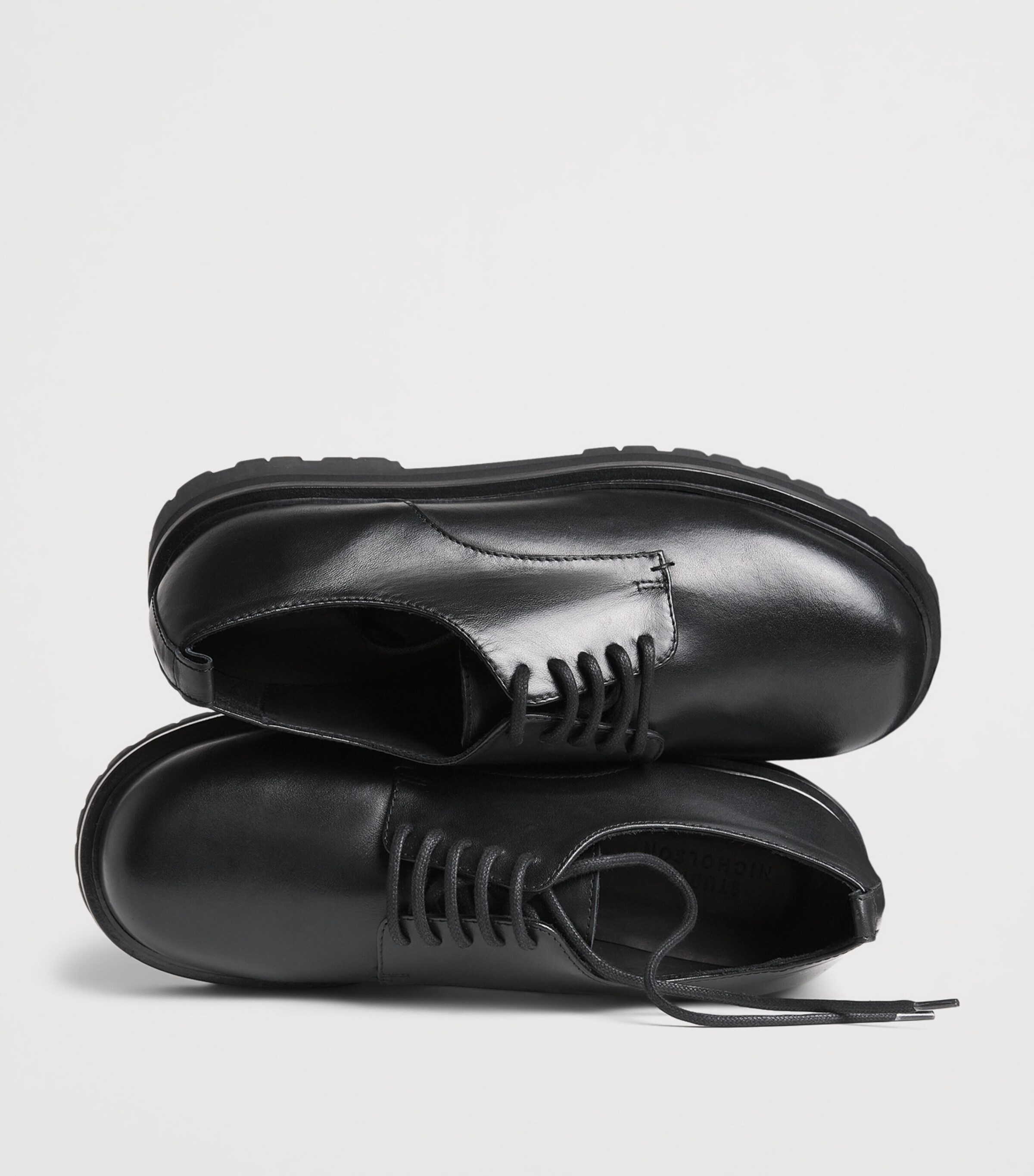 Leather Jackson Derby Shoes BLACK Image 7