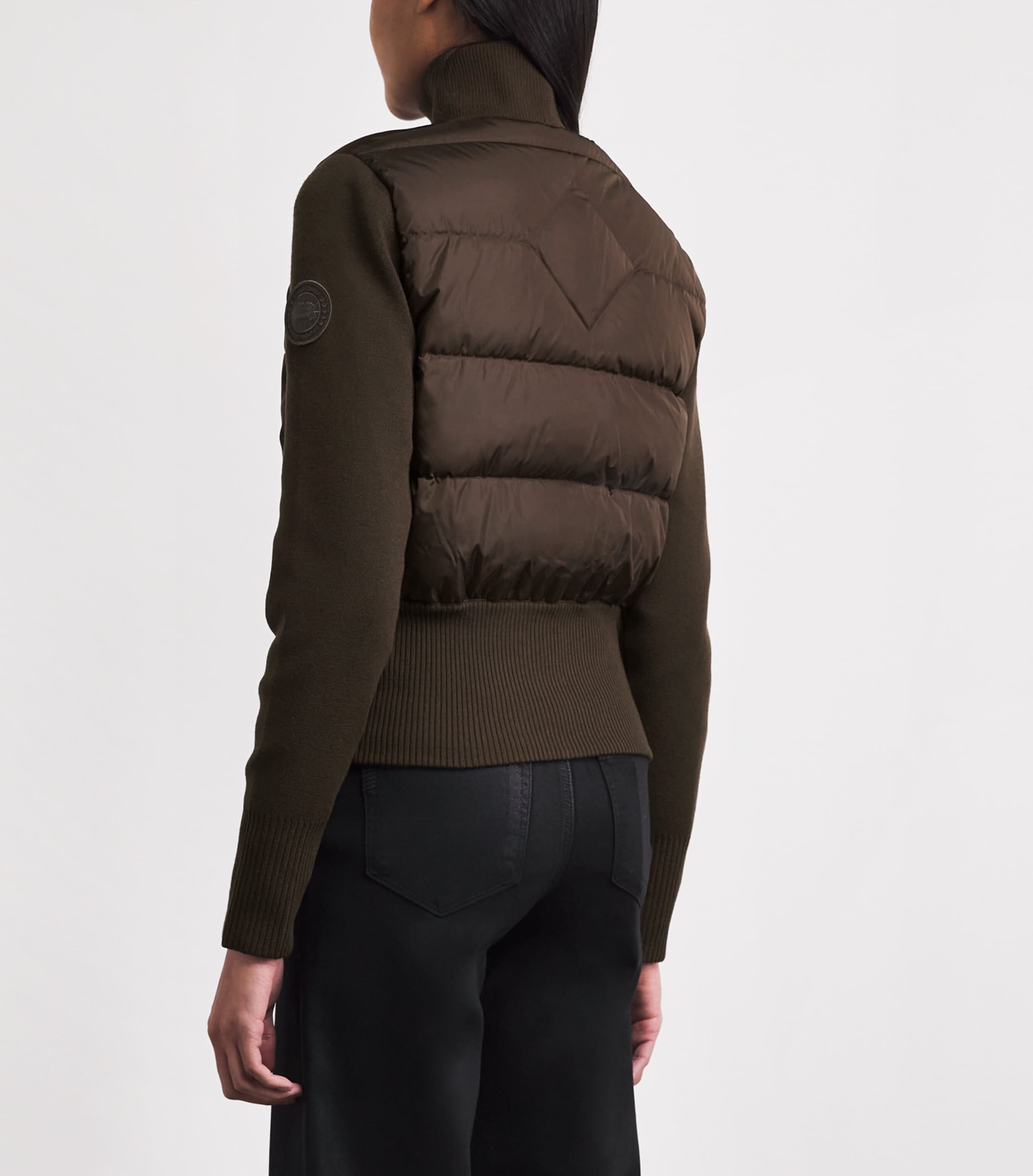 Canada Goose Womens Merino Wool-Blend Hybridge Down Jacket Terra Image 5