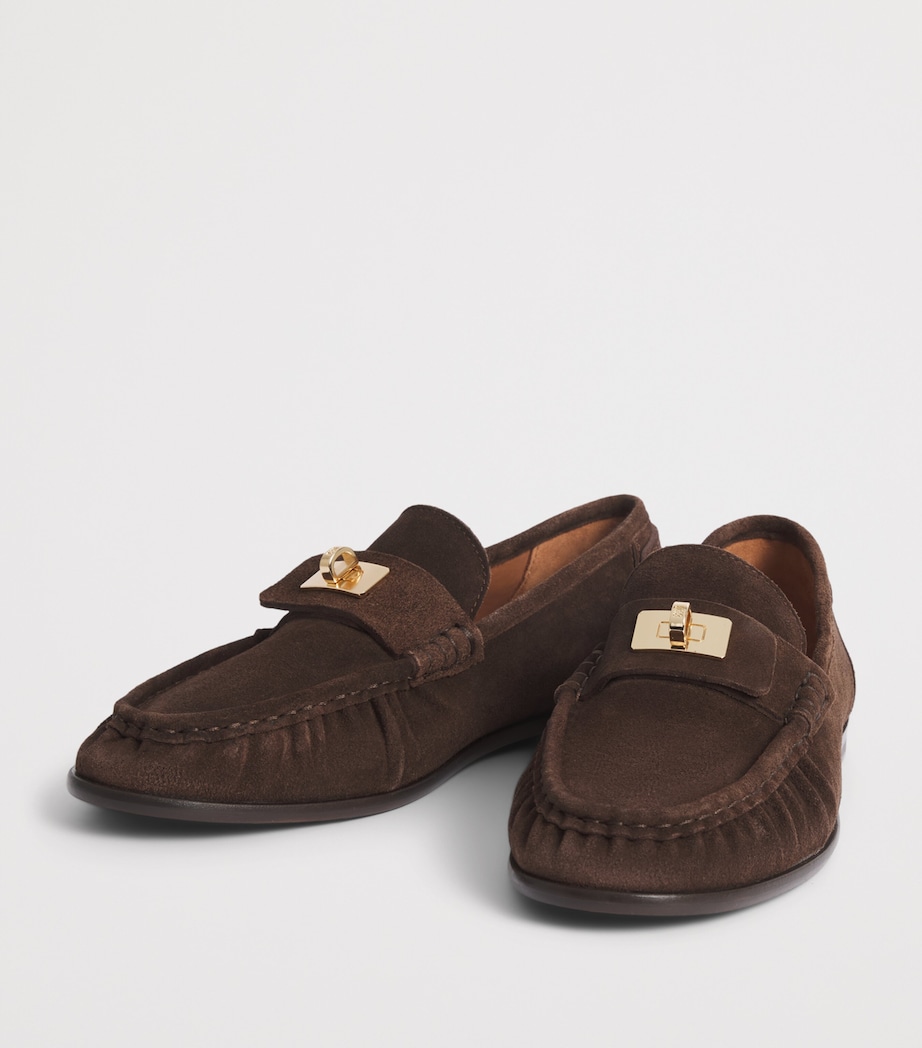 Sandro Paris Suede Loafers Brown Image 3