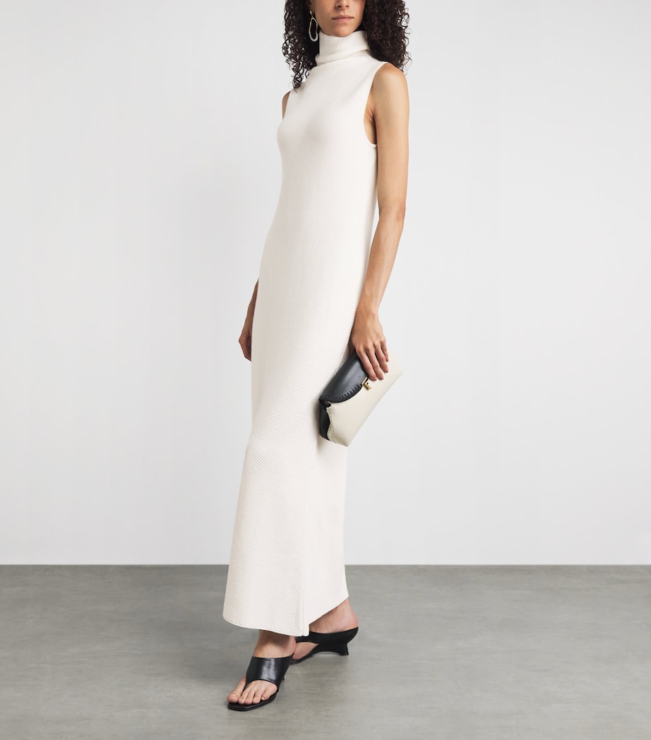 RETORI Womens Cashmere Sleeveless Maxi Dress White Image 2