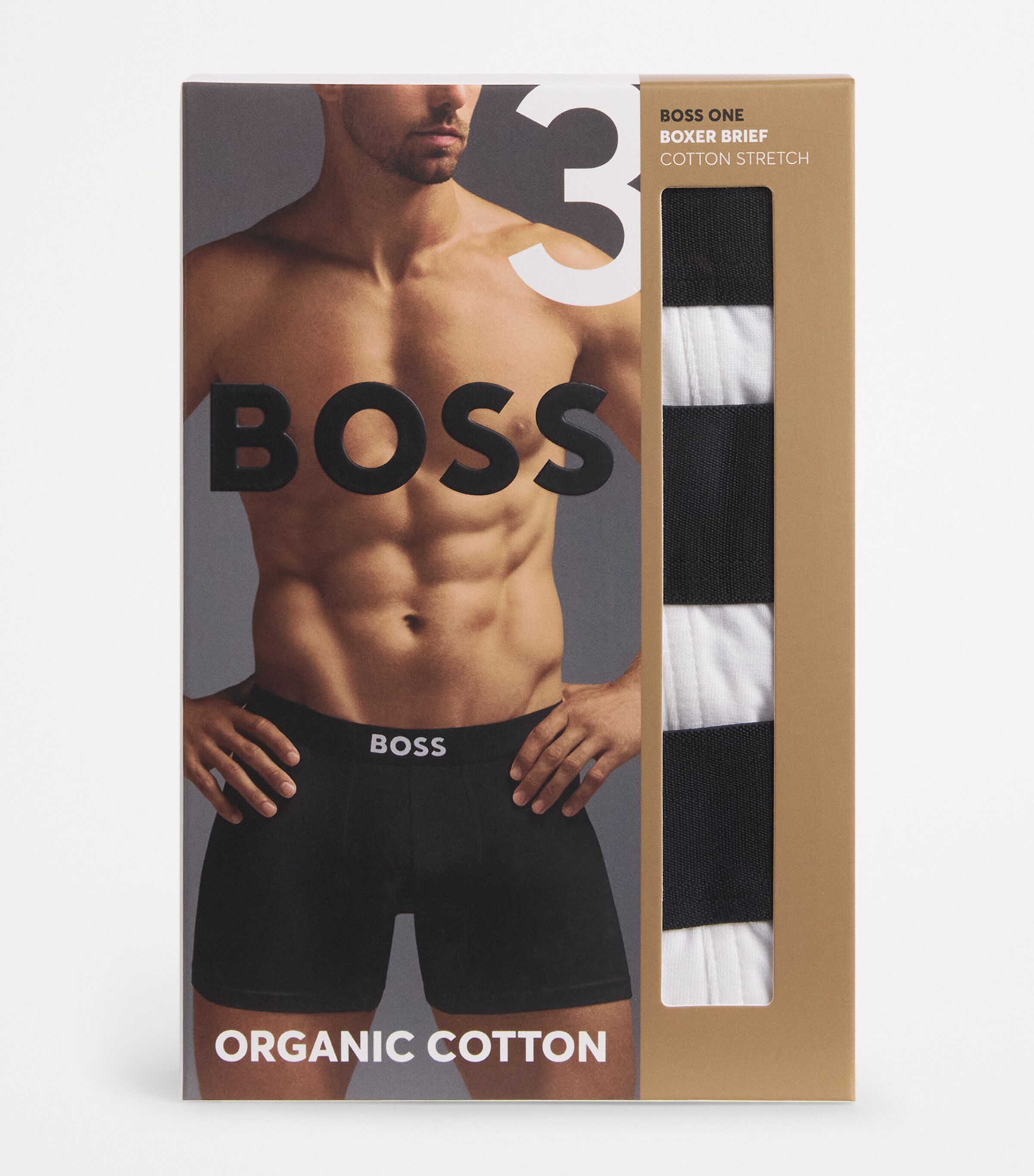 Stretch-Cotton Boxer Briefs (Pack of 3) 100-WHITE Image 4