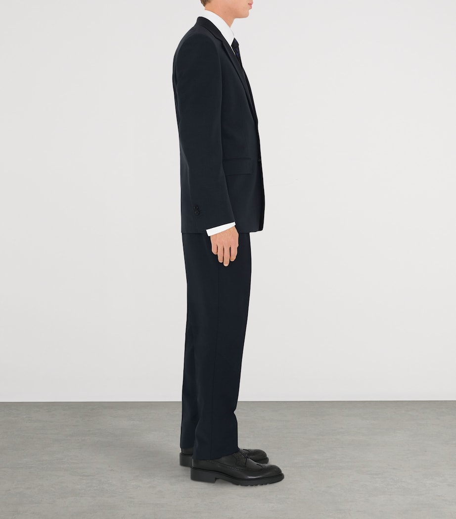 Wool-Mohair Slim Tailored Blazer NAVY Image 3
