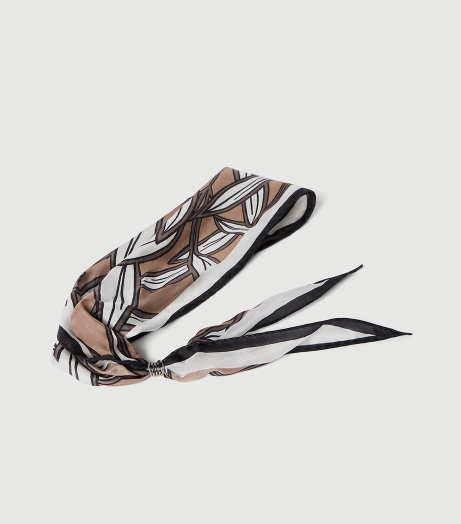 Brunello Cucinelli Silk Leaf-Print Scarf Image 3